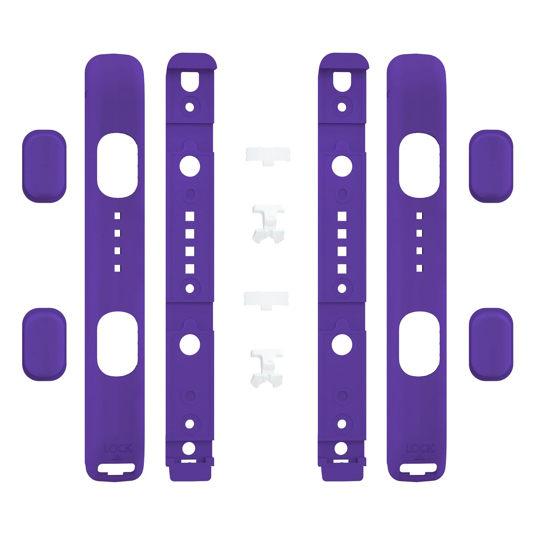eXtremeRate 2 Pack Custom Replacement shell for Joycon Strap of NS Switch - Purple - Image 8