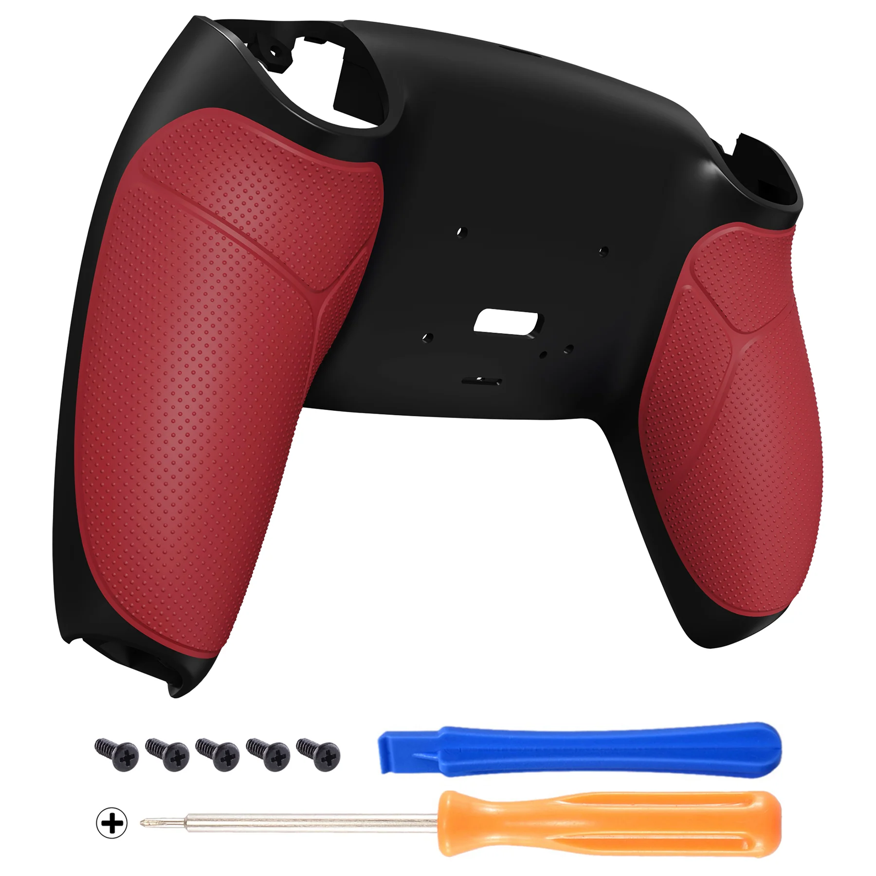 eXtremeRate Performance Grip Redesigned Back Shell for eXtremeRate RISE Remap Kit, Compatible with PS5 Controller - Rubberized Red