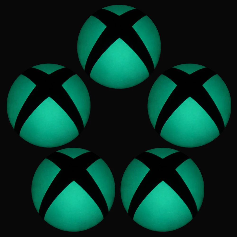 eXtremeRate 5pcs Removable Logo Power Button LED Sticker Decal for Xbox One Console - Green