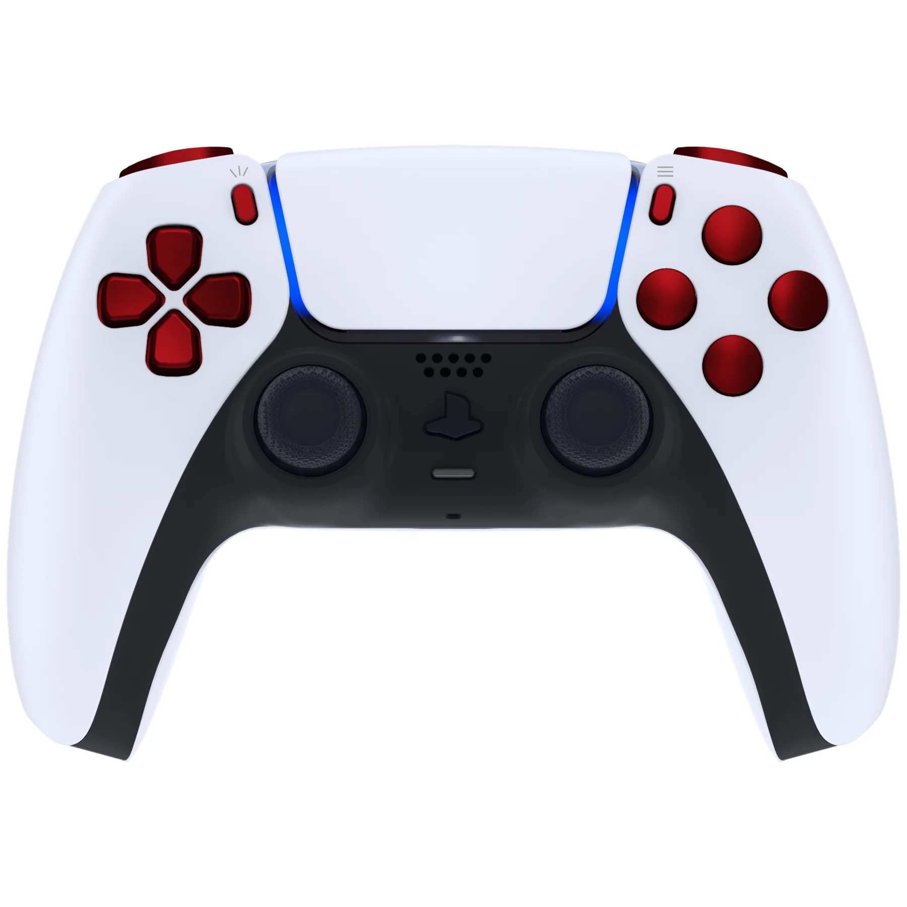 eXtremeRate Replacement Full Set Buttons Compatible with PS5 Controller BDM-010/020 - Scarlet Red - Image 2