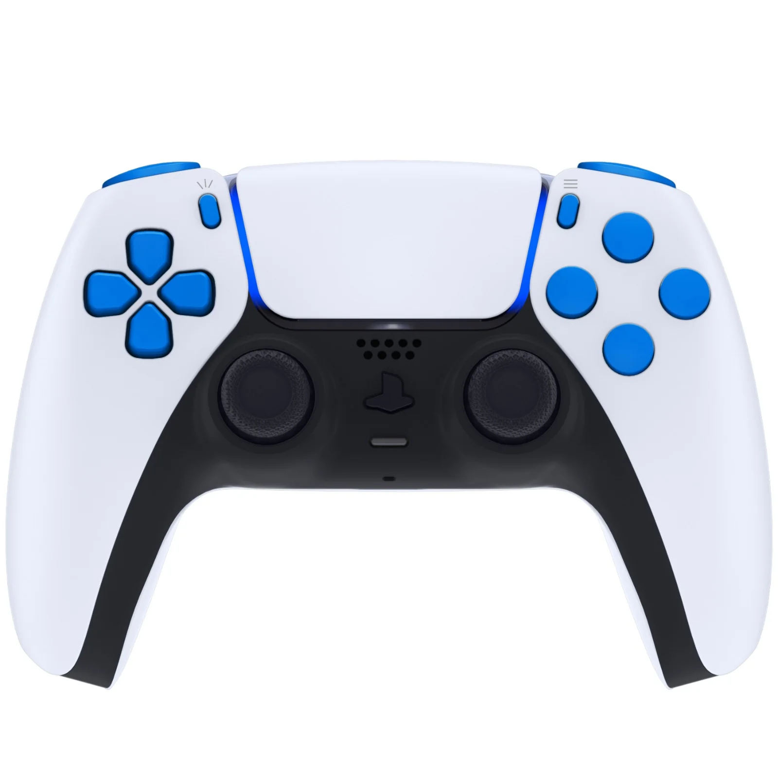 eXtremeRate Replacement Full Set Buttons Compatible with PS5 Controller BDM-010/020 - Blue - Image 2
