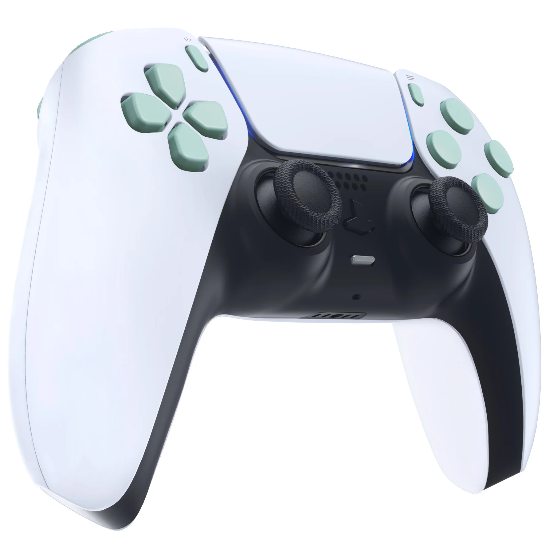 eXtremeRate Replacement Full Set Buttons Compatible with PS5 Controller BDM-030/040/050/060 - Light Cyan - Image 6