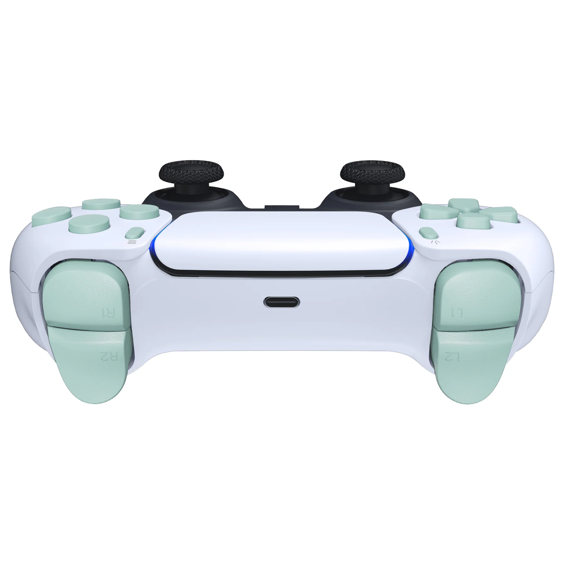 eXtremeRate Replacement Full Set Buttons Compatible with PS5 Controller BDM-030/040/050/060 - Light Cyan - Image 8
