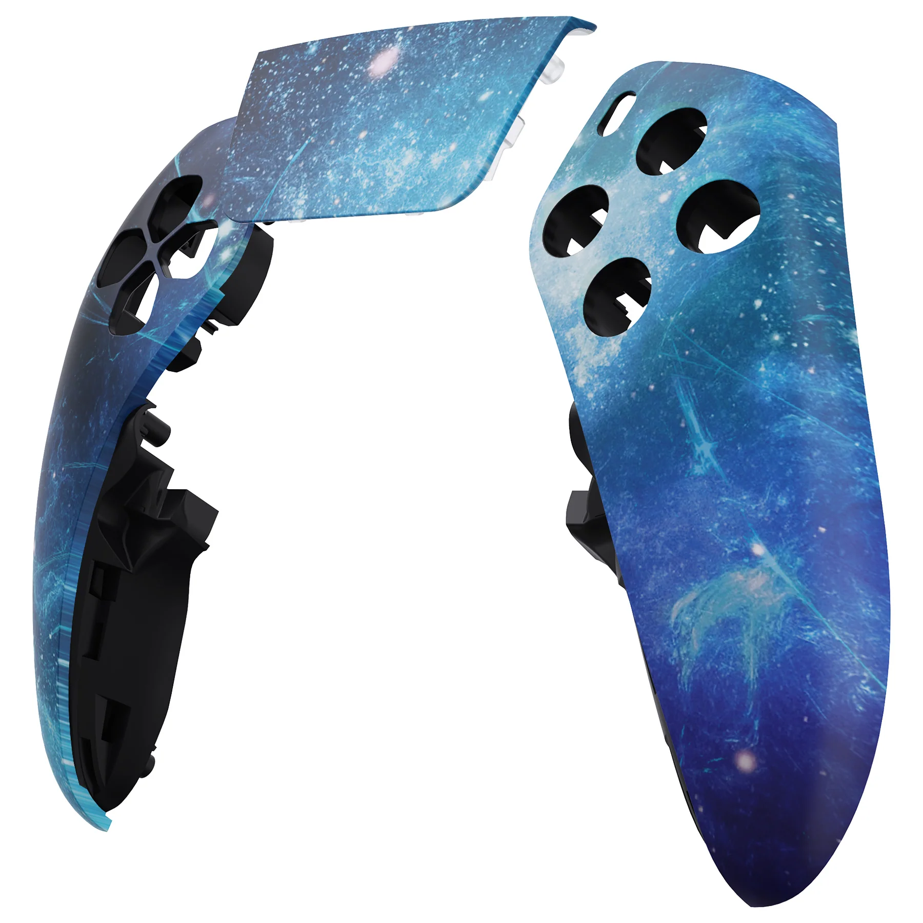 eXtremeRate Replacement Left Right Front Housing Shell with Touchpad Compatible with PS5 Edge Controller - Blue Nebula - Image 8