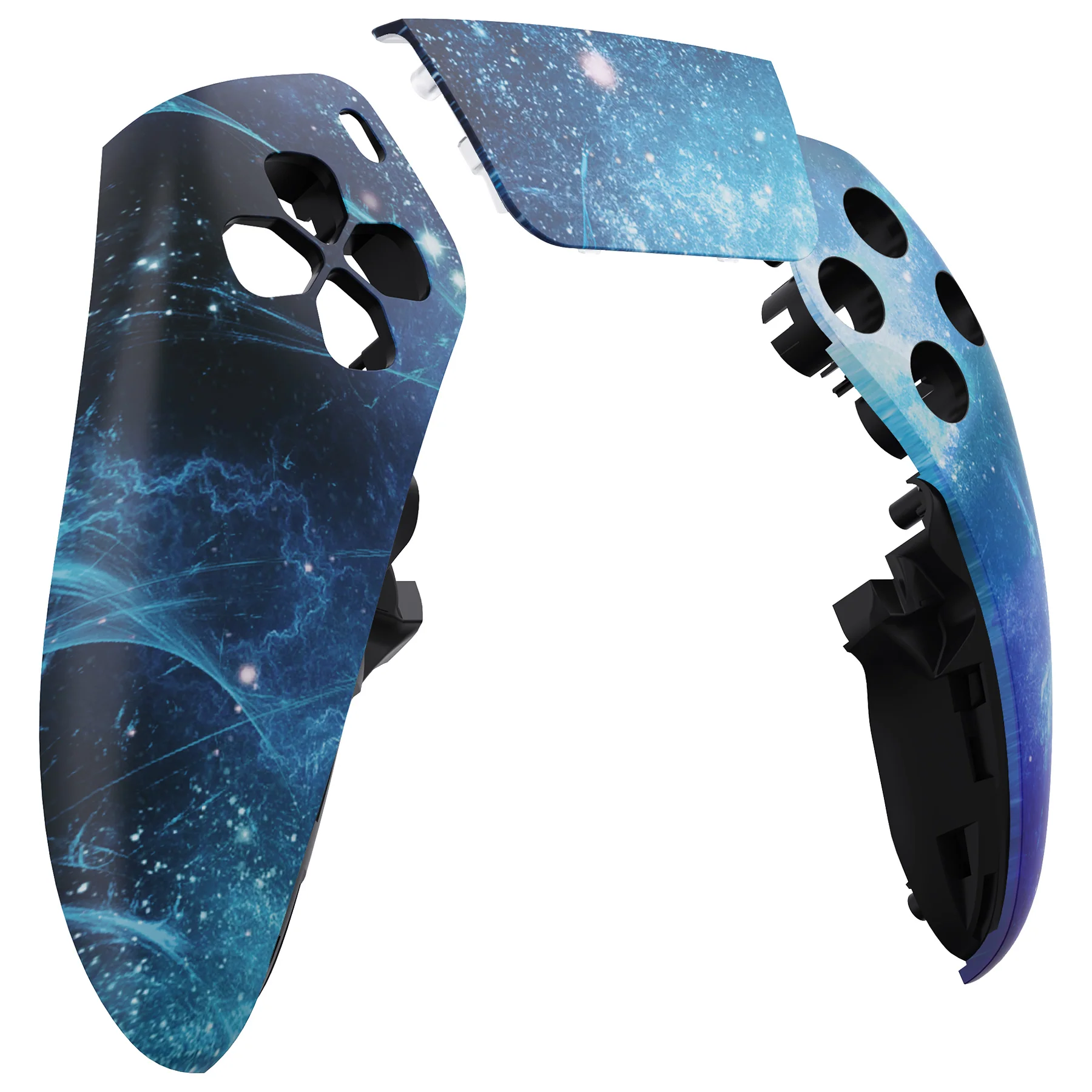 eXtremeRate Replacement Left Right Front Housing Shell with Touchpad Compatible with PS5 Edge Controller - Blue Nebula - Image 9