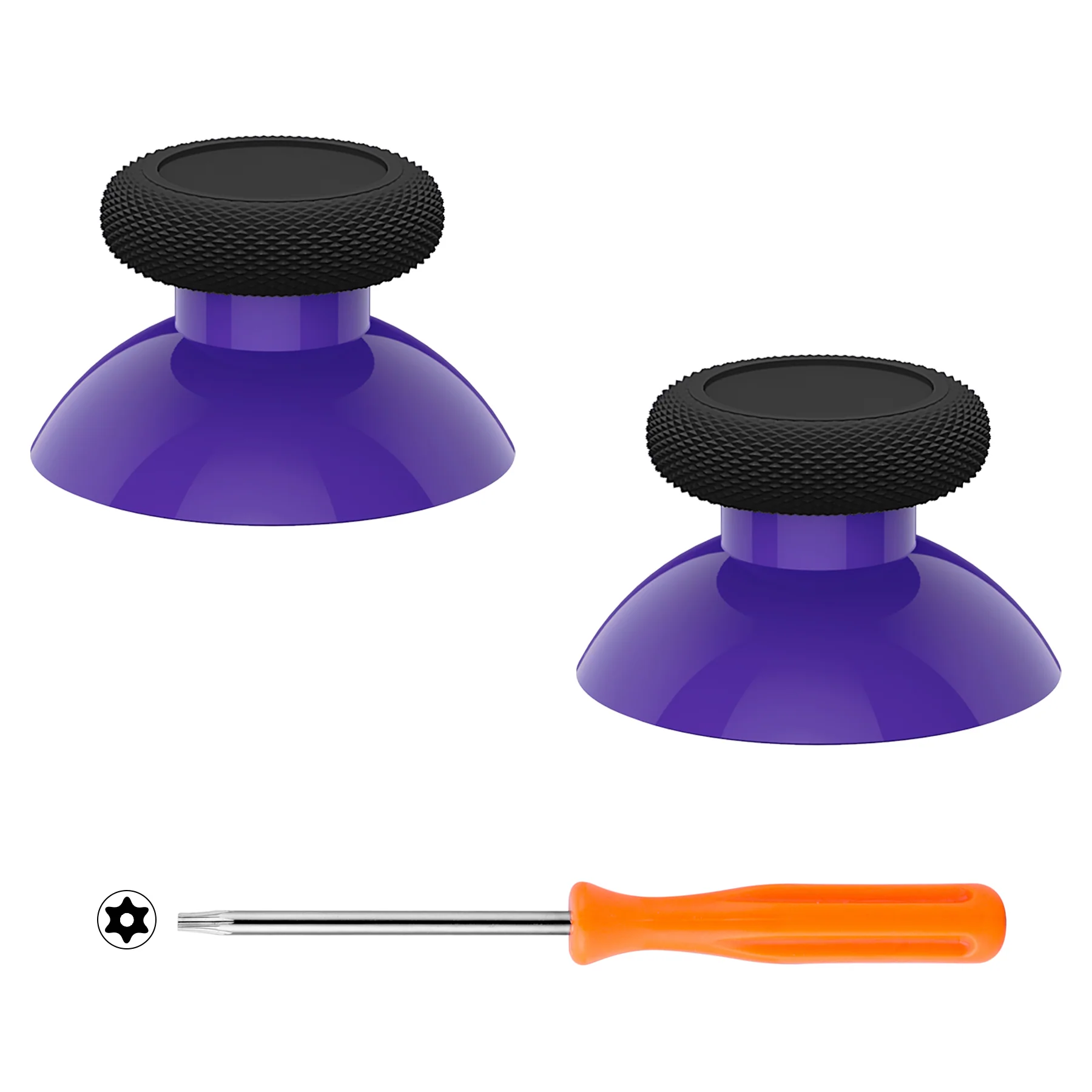 eXtremeRate Replacement Thumbsticks for Xbox Series X/S Controller & Xbox One X/S Controller & Xbox One Standard Controller & Xbox One Elite Controller - Purple & Black