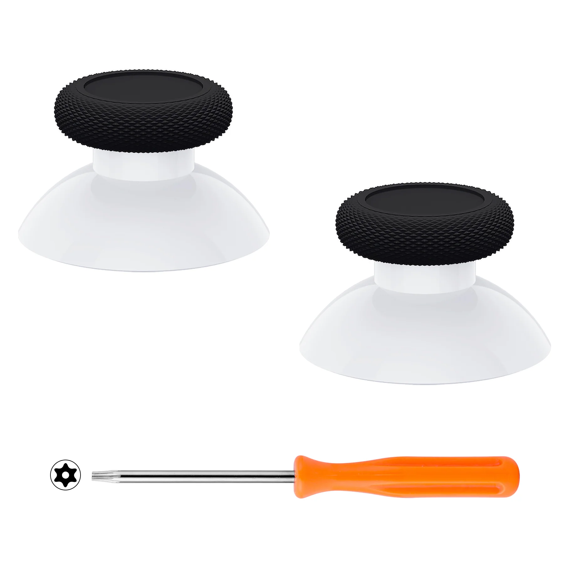 eXtremeRate Replacement Thumbsticks for Xbox Series X/S Controller & Xbox One X/S Controller & Xbox One Standard Controller & Xbox One Elite Controller - Robot White & Black