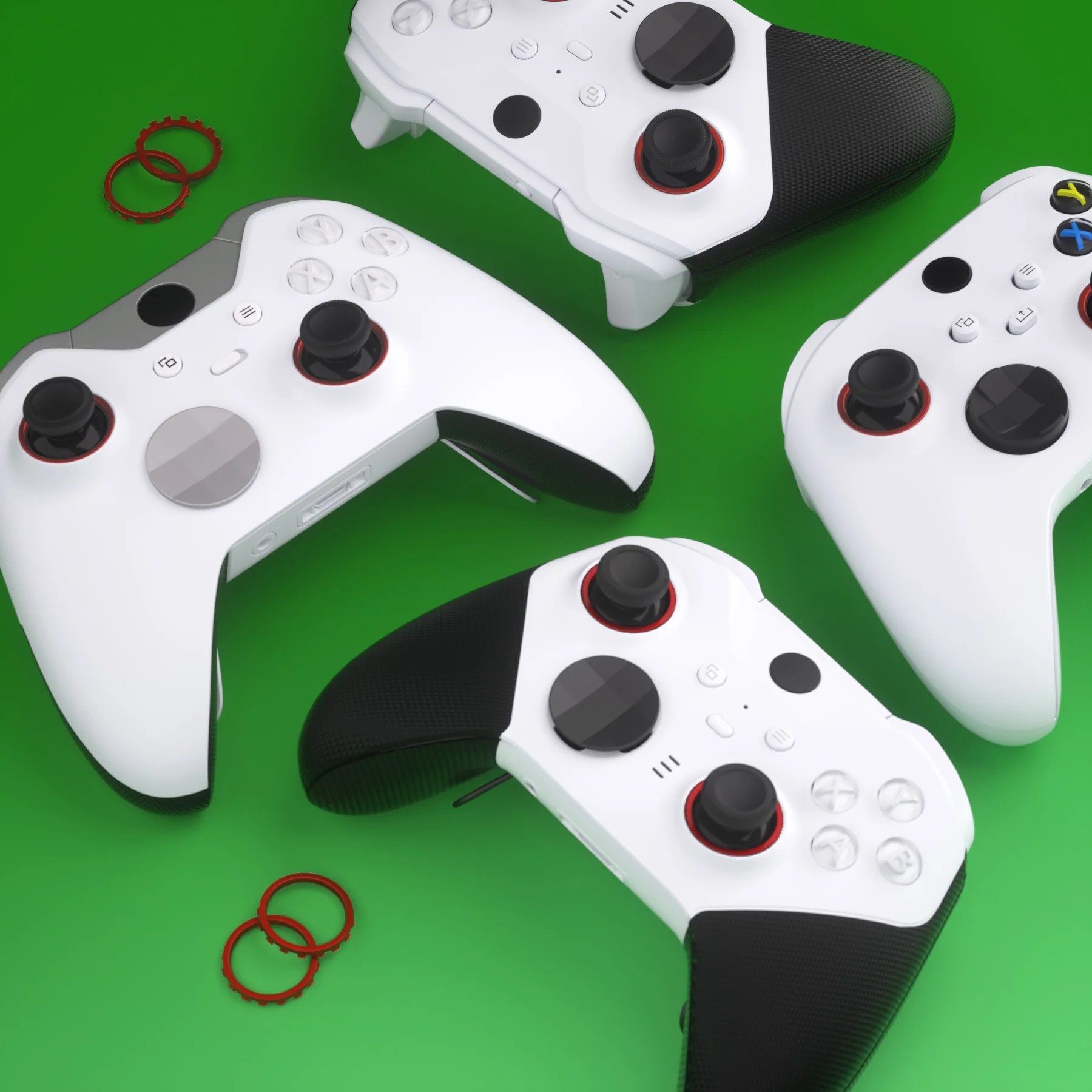 eXtremeRate Custom Accent Rings for Xbox Elite Series 2 Core & for Elite Series 2 & for Xbox One Elite Controller, Compatible with eXtremeRate ASR Version Shell for Xbox Series X/S Controller - Scarlet Red - Image 10