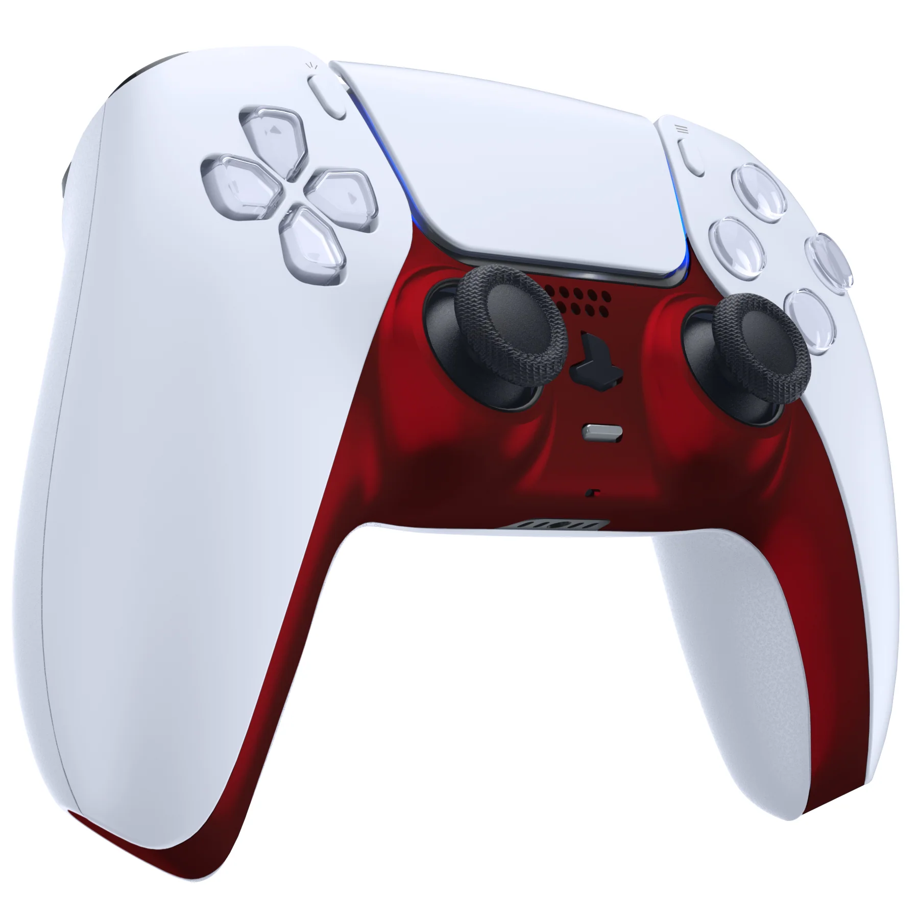 eXtremeRate Replacement Decorative Trim Shell with Accent Rings Compatible with PS5 Controller BDM-010/020/030/040/050 - Scarlet Red - Image 5