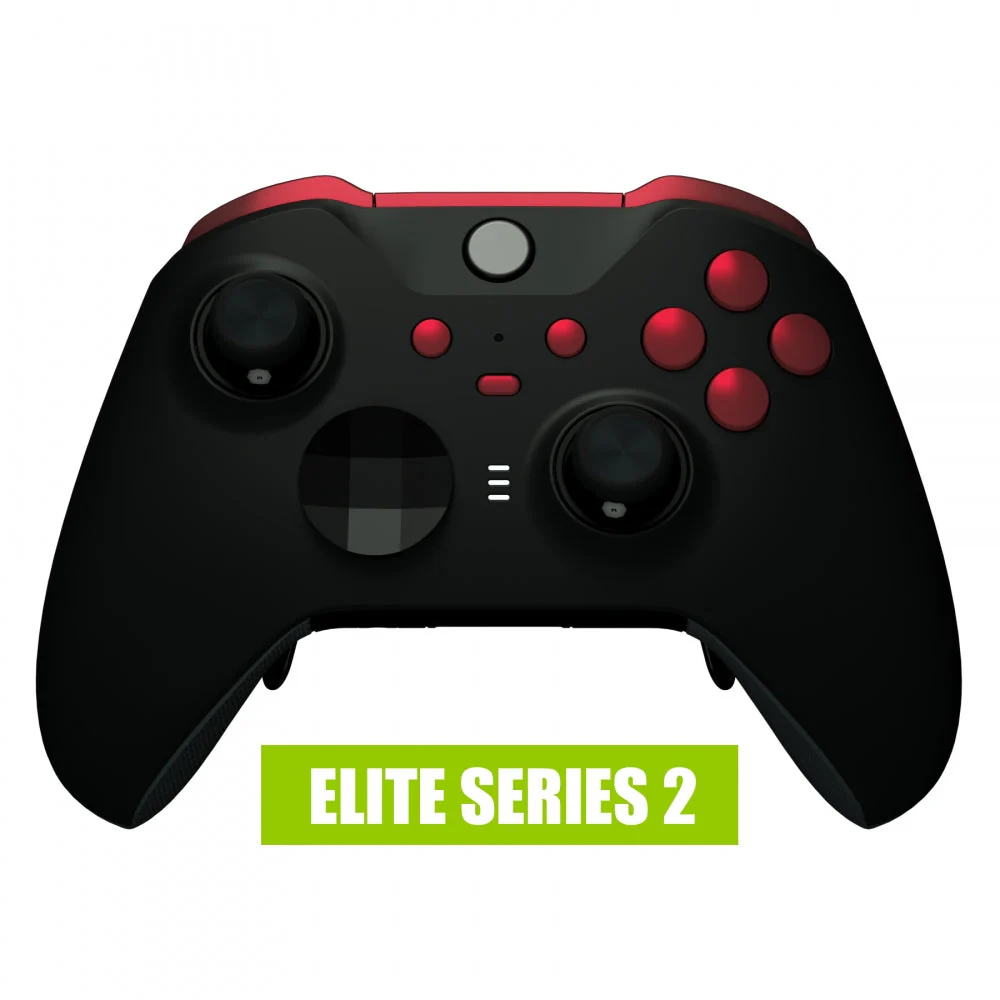 eXtremeRate Replacement Buttons Kit for Xbox One Elite Series 2 & Elite 2 Core Controller - Scarlet Red