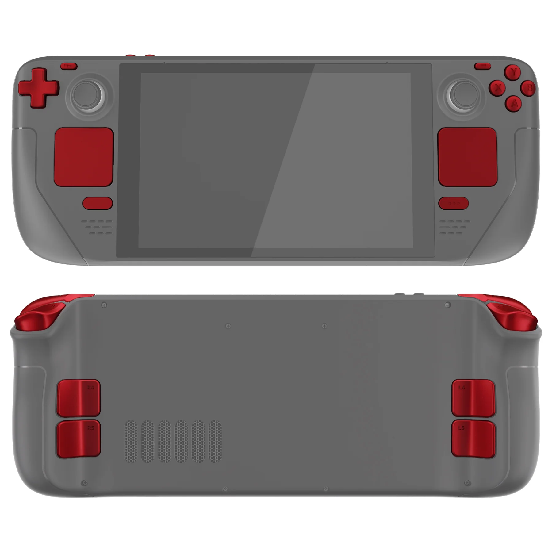 eXtremeRate Replacement Full Set Buttons for Steam Deck LCD - Scarlet Red