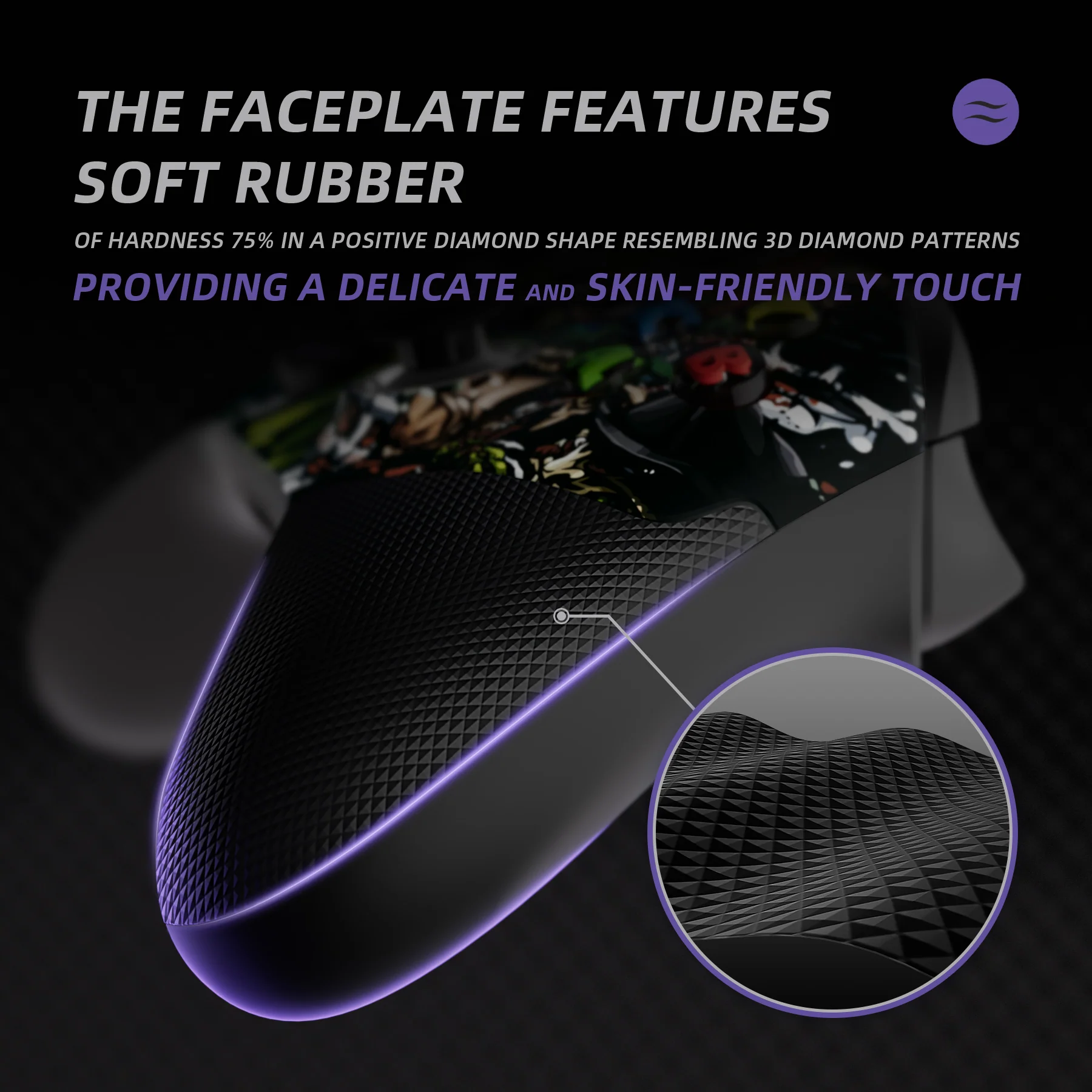 eXtremeRate ASR Version Performance Rubberized Grip Front Housing Shell with Accent Rings for Xbox Series X & S Controller - Scary Party - Image 6