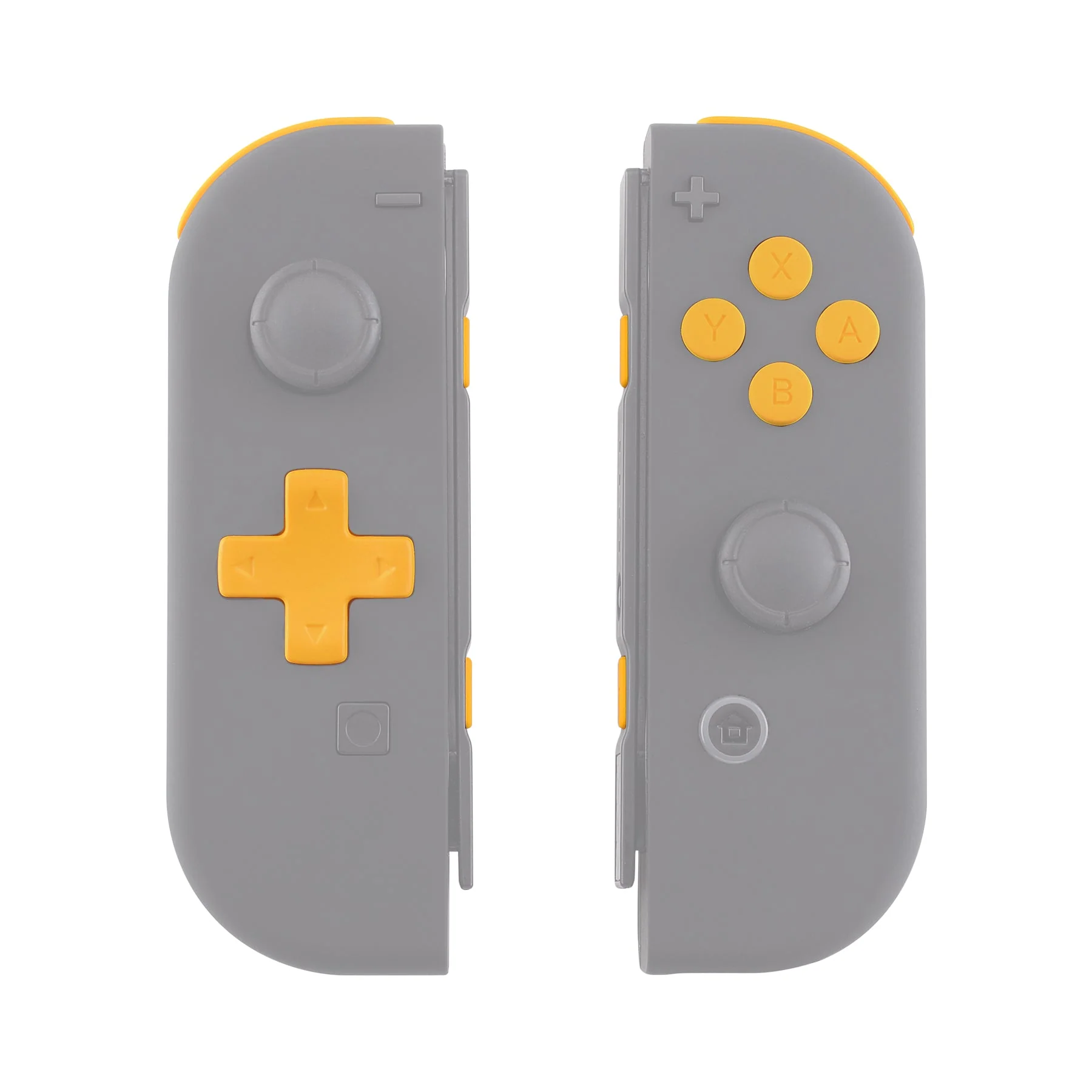 eXtremeRate Dpad Version Replacement Full Set Buttons for Joycon of Switch (D-pad ONLY Fits for eXtremeRate D-pad Shell for Joycon) - Caution Yellow