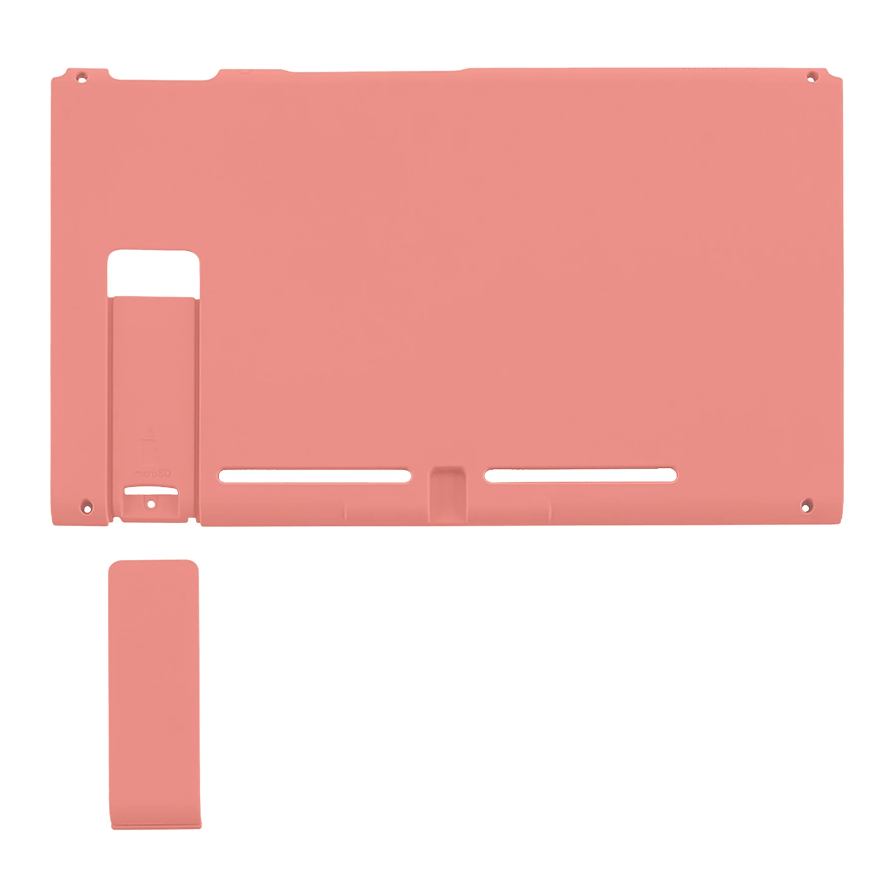 eXtremeRate Replacement Back Plate with Kickstand for Nintendo Switch Console - Coral