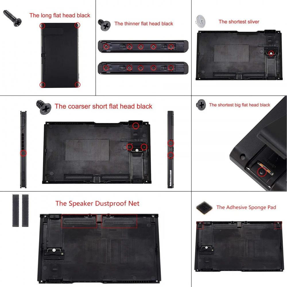eXtremeRate Replacement Back Plate with Kickstand for Nintendo Switch Console - Gold Star Universe - Image 8