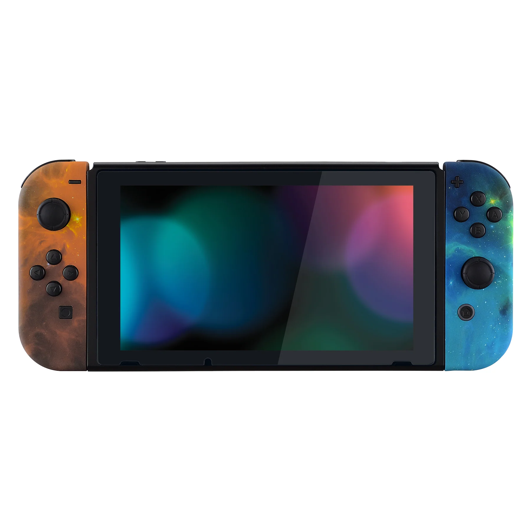 eXtremeRate Replacement Full Set Shell Case with Buttons for Joycon of NS Switch - Gold Star Universe - Image 4