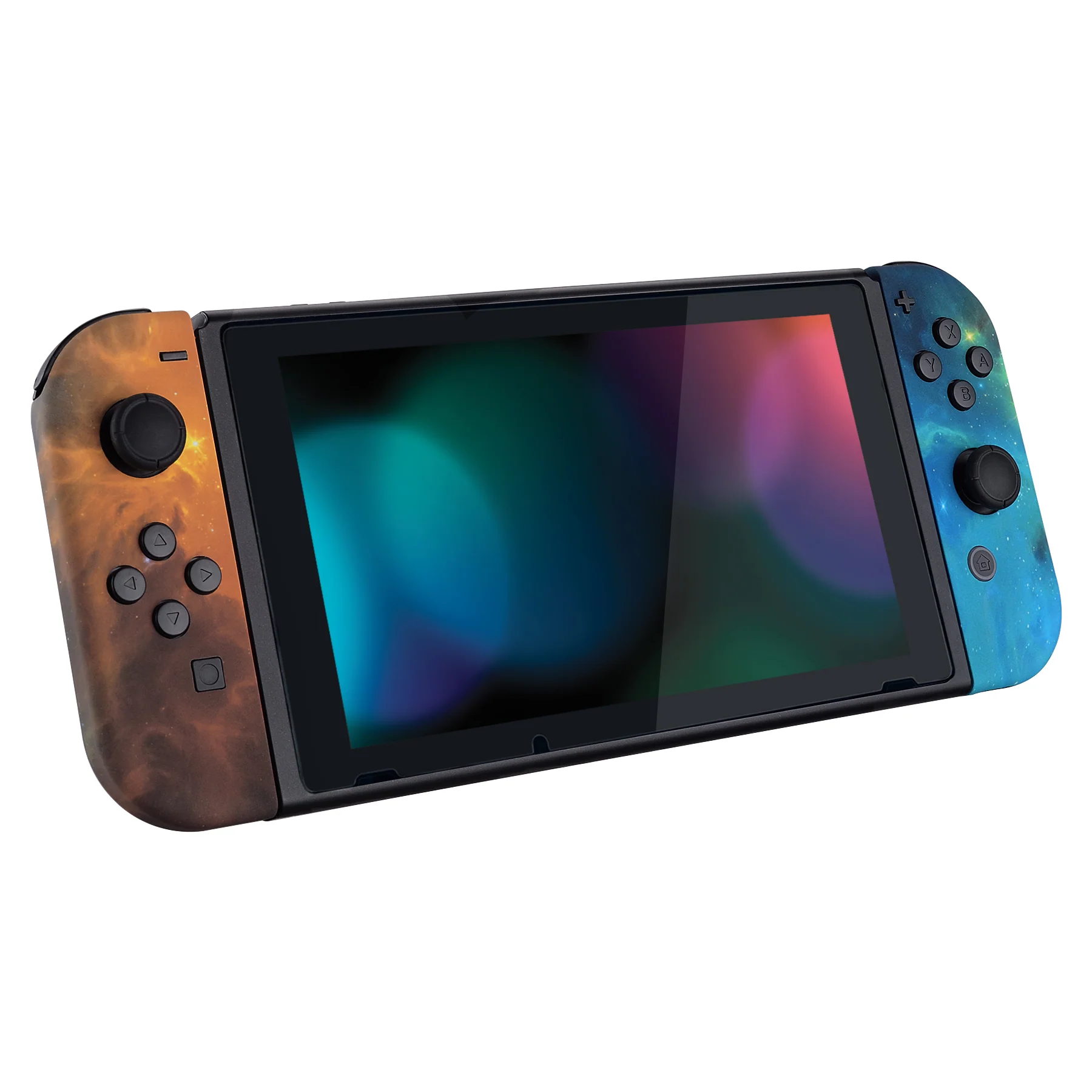 eXtremeRate Replacement Full Set Shell Case with Buttons for Joycon of NS Switch - Gold Star Universe - Image 6
