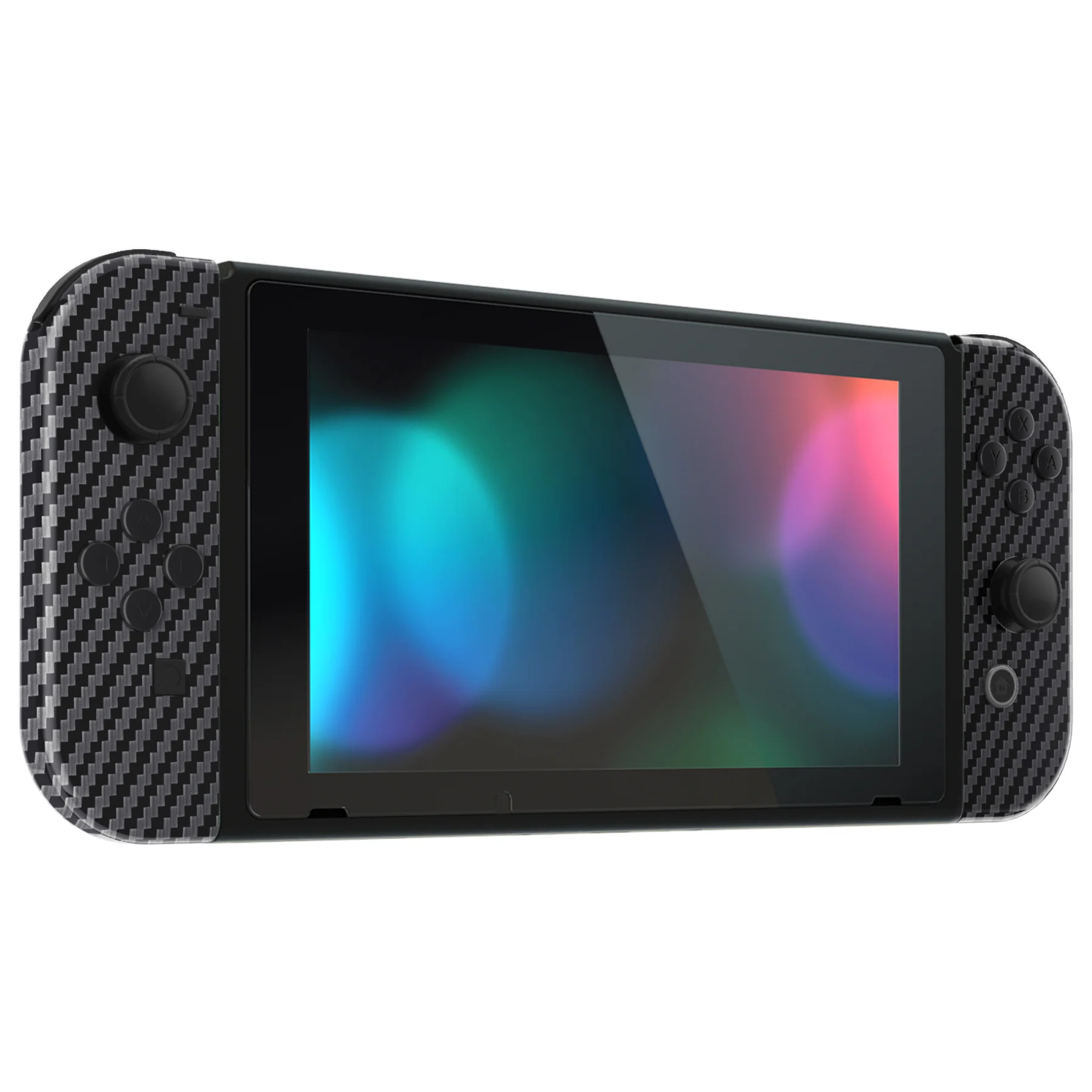 eXtremeRate Replacement Full Set Shells with Buttons for Nintendo Switch - Graphite Carbon Fiber - Image 5