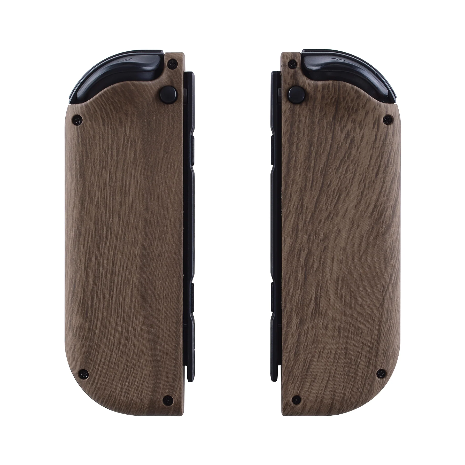 eXtremeRate Replacement Full Set Shell Case with Buttons for Joycon of NS Switch - Wood Grain - Image 8