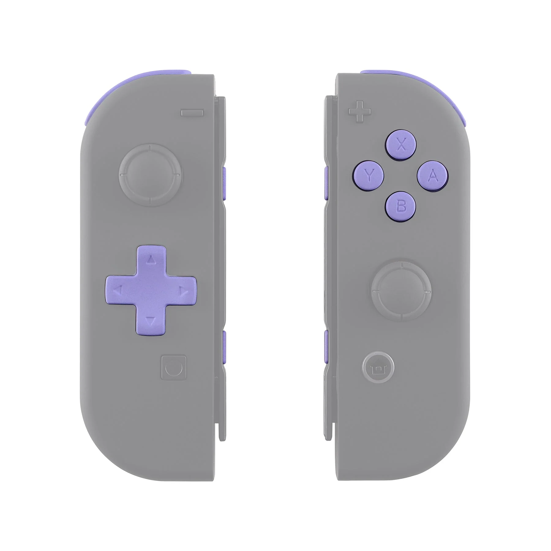 eXtremeRate Dpad Version Replacement Full Set Buttons for Joycon of Switch (D-pad ONLY Fits for eXtremeRate D-pad Shell for Joycon) - Light Violet