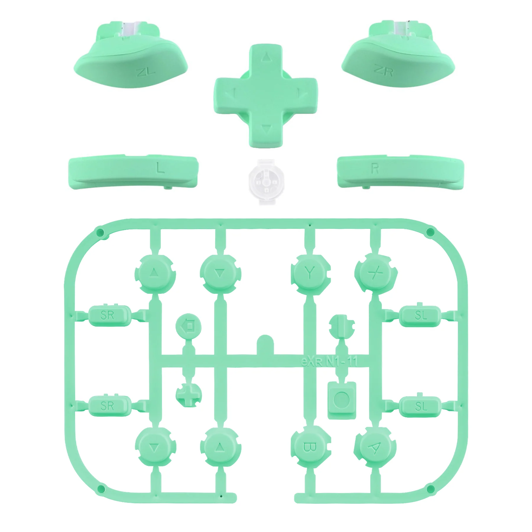 eXtremeRate Dpad Version Replacement Full Set Buttons for Joycon of Switch (D-pad ONLY Fits for eXtremeRate D-pad Shell for Joycon) - Mint Green - Image 2