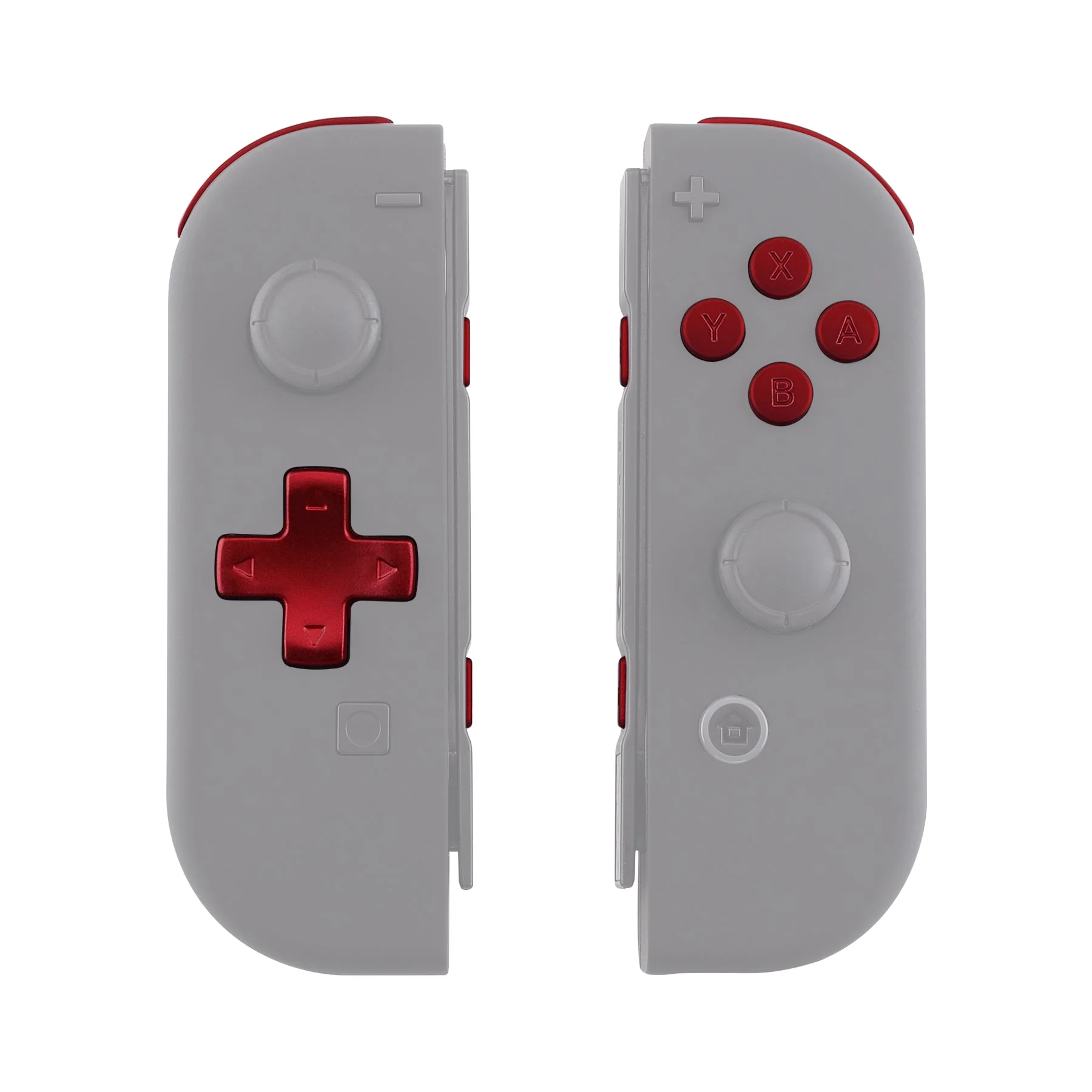 eXtremeRate Dpad Version Replacement Full Set Buttons for Joycon of Switch (D-pad ONLY Fits for eXtremeRate D-pad Shell for Joycon) - Scarlet Red