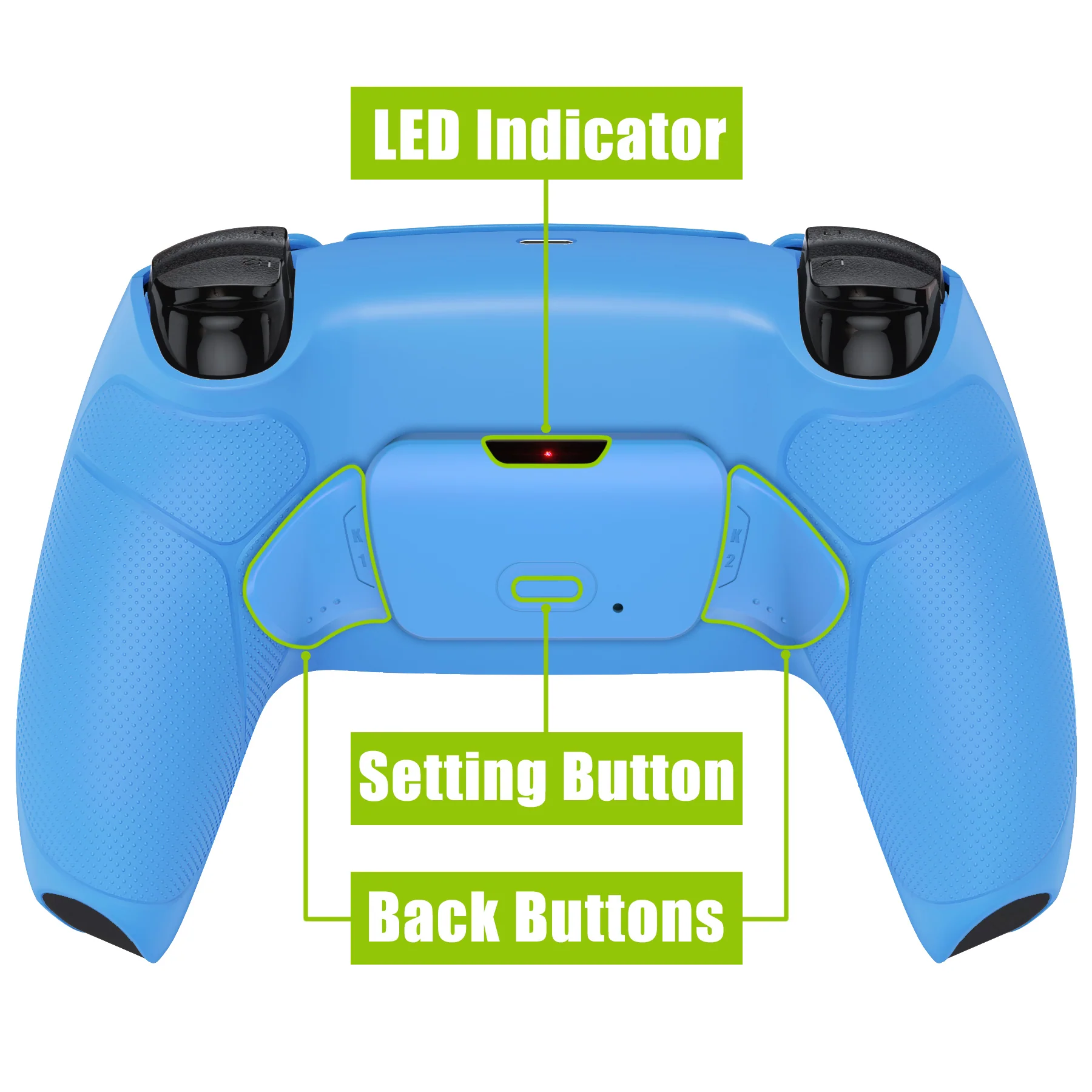 eXtremeRate Remappable Rise 2.0 Remap Kit for PS5 Controller BDM-010 & BDM-020 - Rubberized Starlight Blue - Image 4
