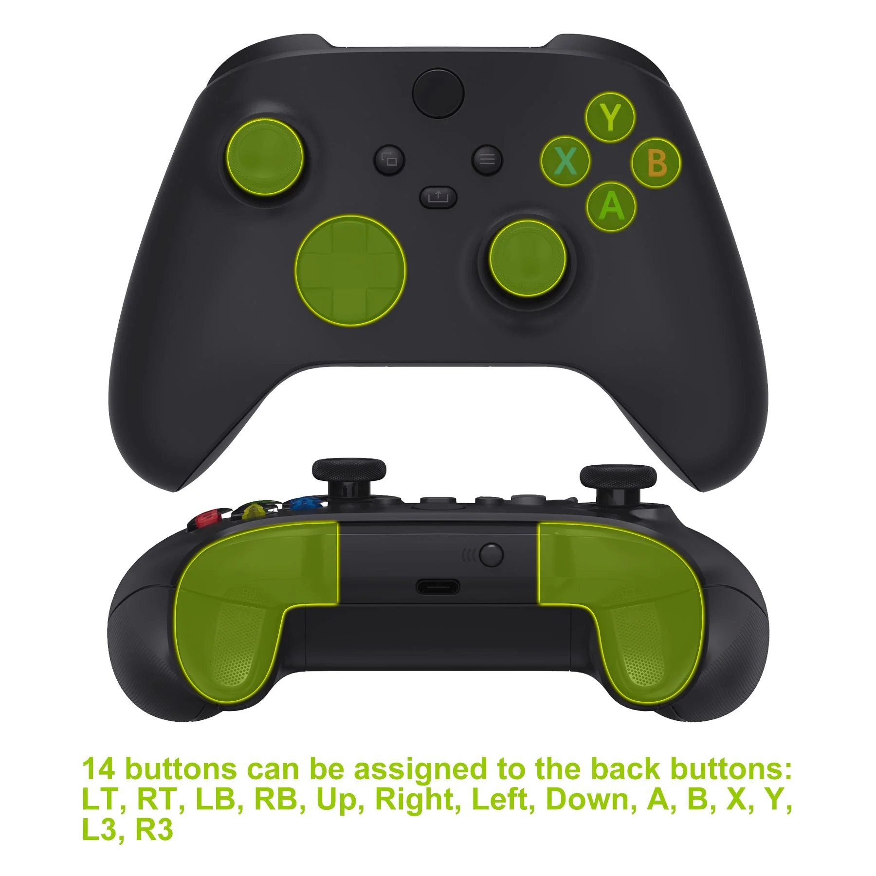 eXtremeRate Hope Remap kit for Xbox Series X & S Controller - Textured Green - Image 4