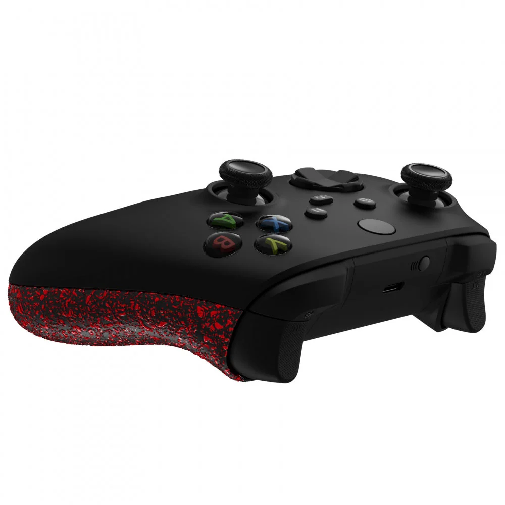 eXtremeRate Replacement Non-Slip Side Rails Grip Back Panels for Xbox Series X & S Controller - Textured Red - Image 7
