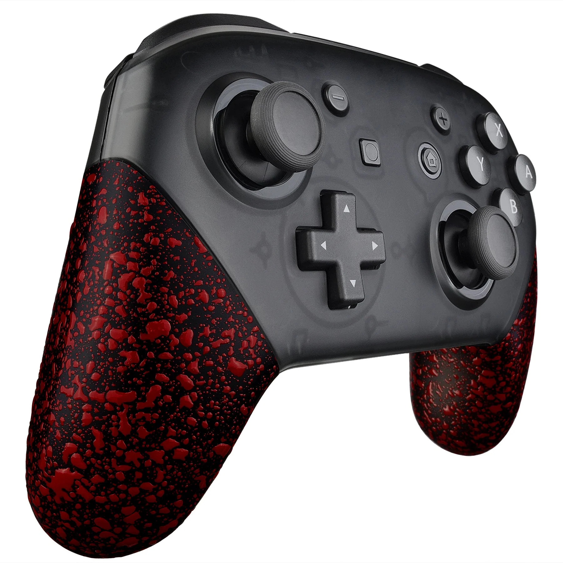 eXtremeRate Replacement Handle Grips for Nintendo Switch Pro Controller - Textured Red - Image 5