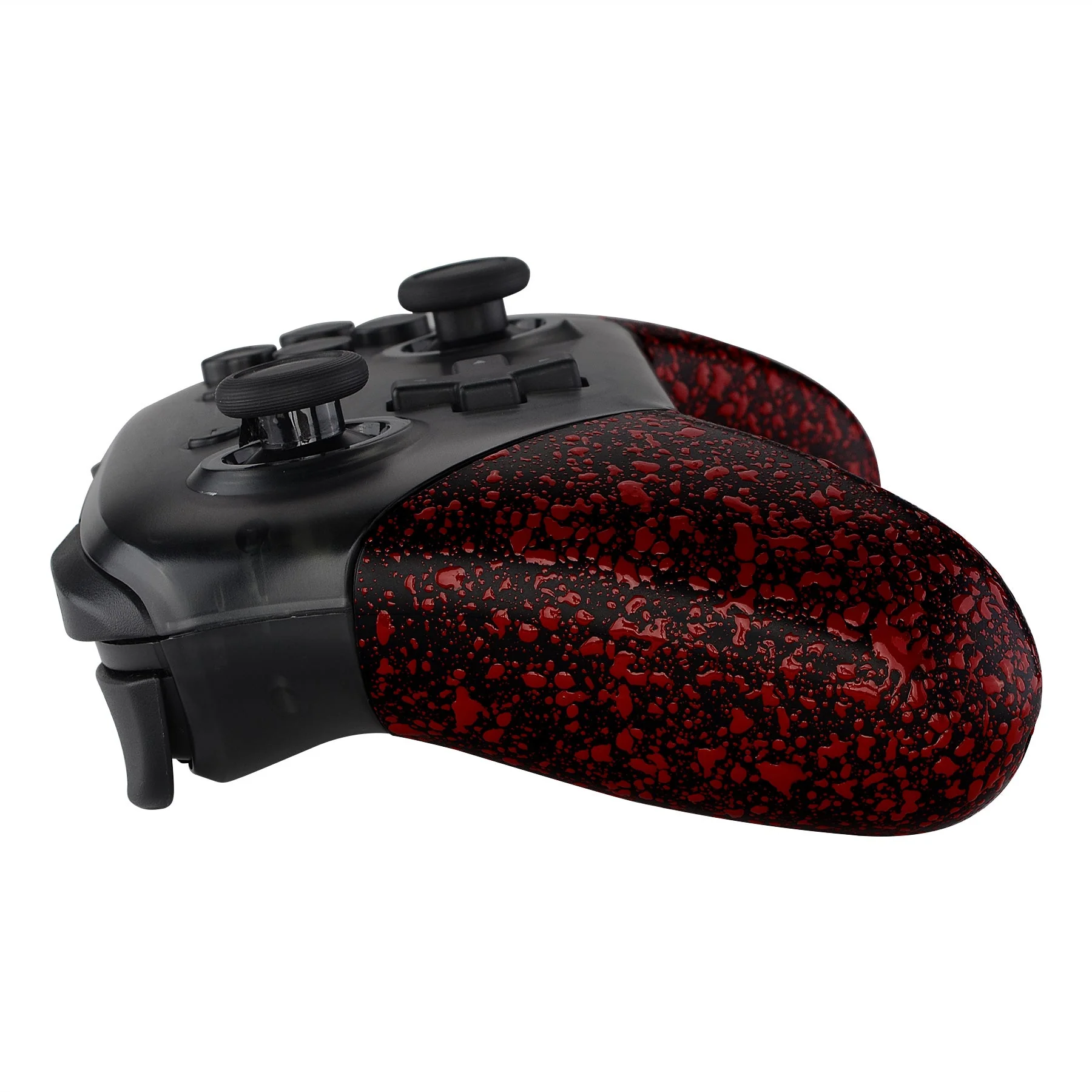 eXtremeRate Replacement Handle Grips for Nintendo Switch Pro Controller - Textured Red - Image 7