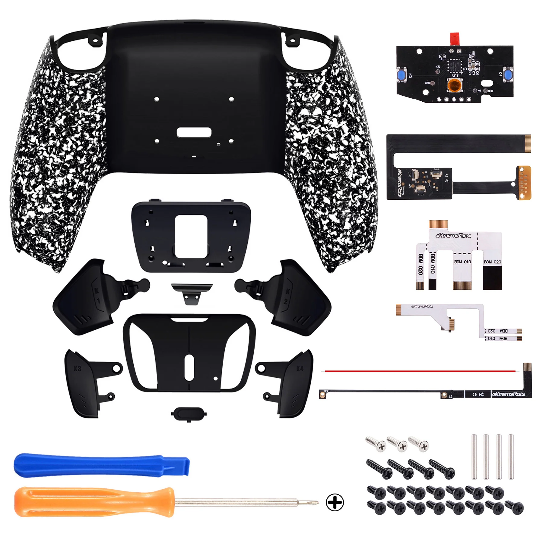 eXtremeRate Remappable RISE4 Remap Kit for PS5 Controller BDM-010/020 - Textured White - Image 3