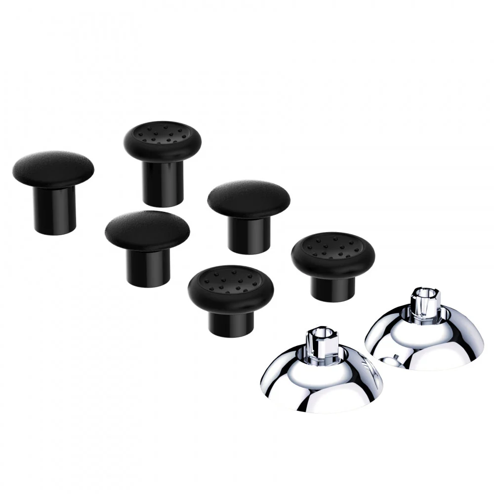 eXtremeRate ThumbsGear Interchangeable Ergonomic Thumbstick for Xbox Series X/S Controller & Xbox One Controller & Xbox One Elite Controller & Xbox One X/S Controller - Chrome Glossy Silver - Image 6