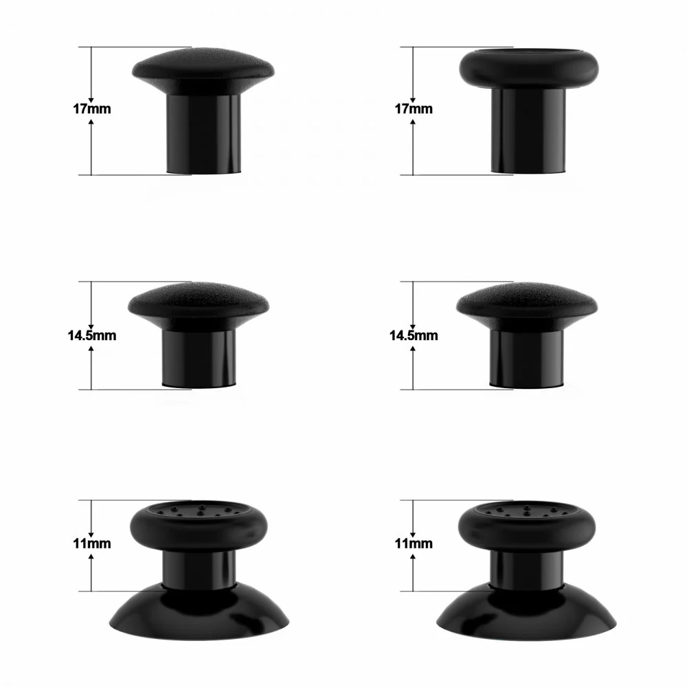 eXtremeRate ThumbsGear Interchangeable Ergonomic Thumbstick for Xbox Series X/S Controller & Xbox One Controller & Xbox One Elite Controller & Xbox One X/S Controller - Black - Image 3