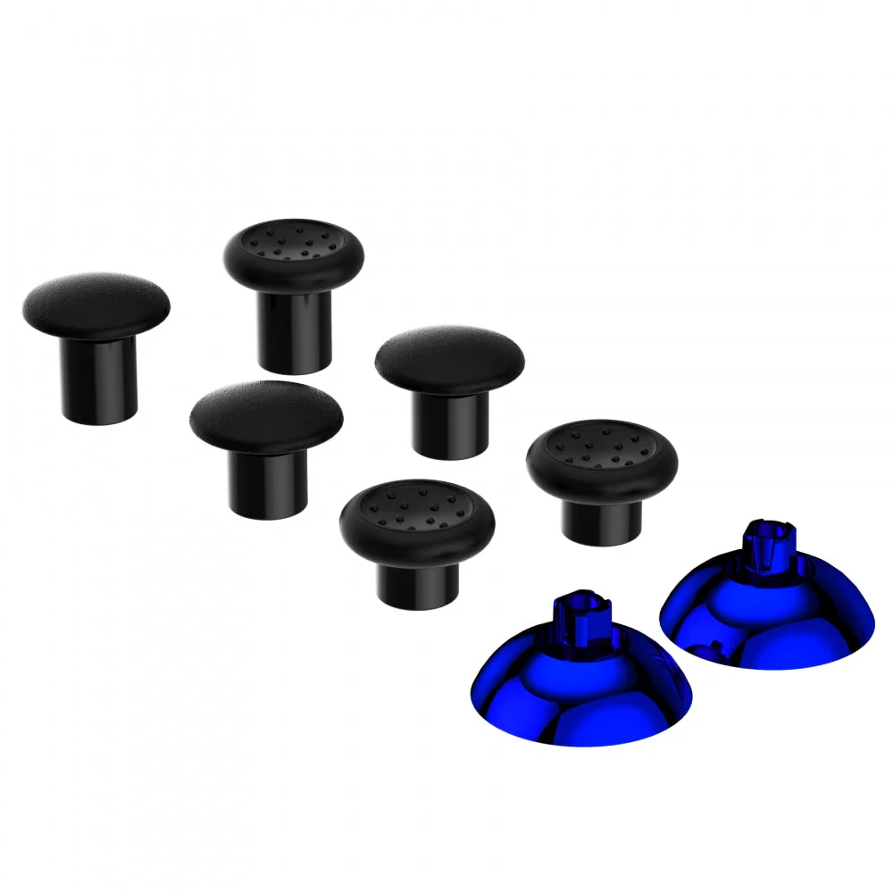eXtremeRate ThumbsGear Interchangeable Ergonomic Thumbstick for Xbox Series X/S Controller & Xbox One Controller & Xbox One Elite Controller & Xbox One X/S Controller - Chrome Glossy Blue - Image 6