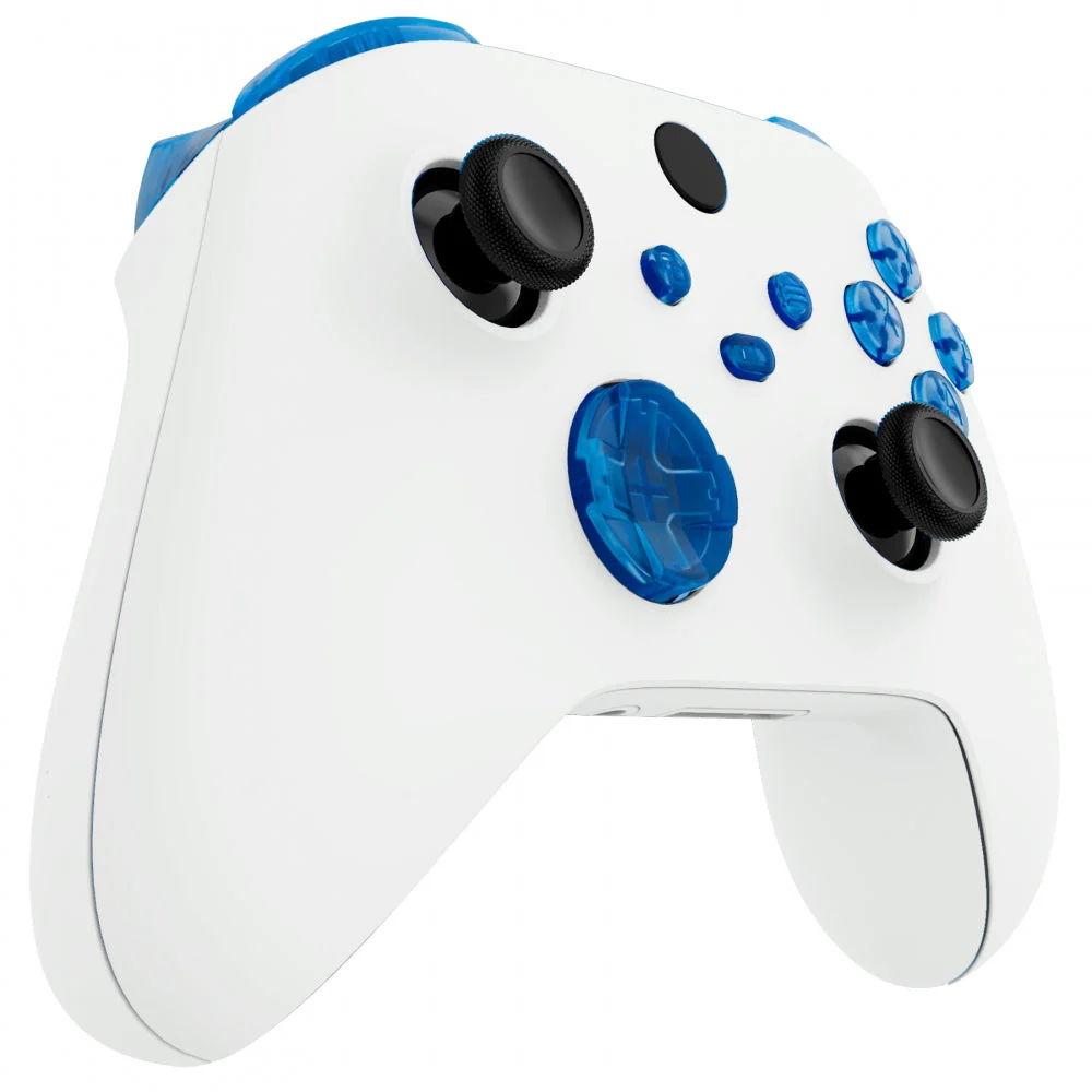 eXtremeRate Replacement Full Set Buttons for Xbox Series X & S Controller - Clear Blue - Image 5
