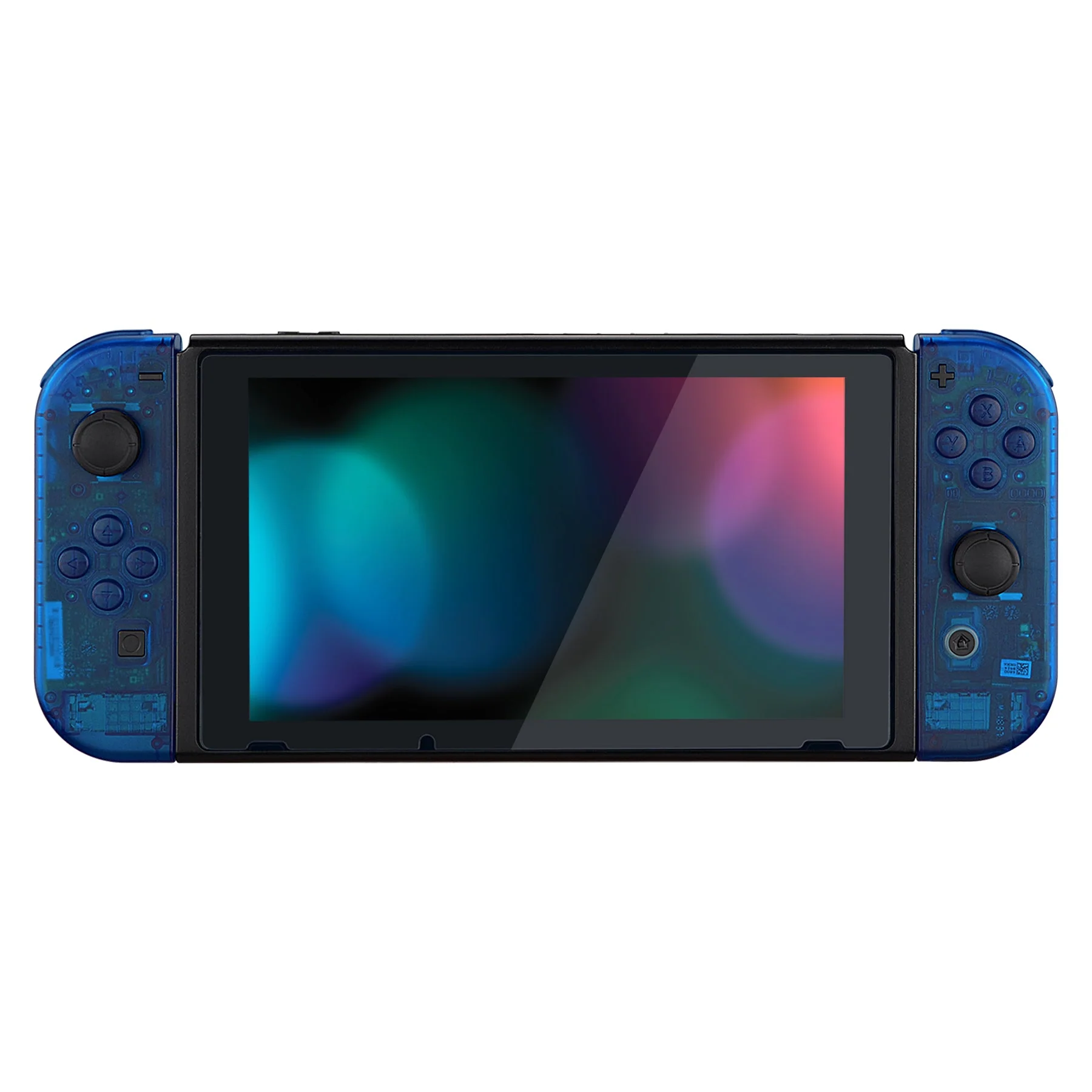 eXtremeRate Replacement Full Set Shells with Buttons for Nintendo Switch - Clear Blue - Image 6