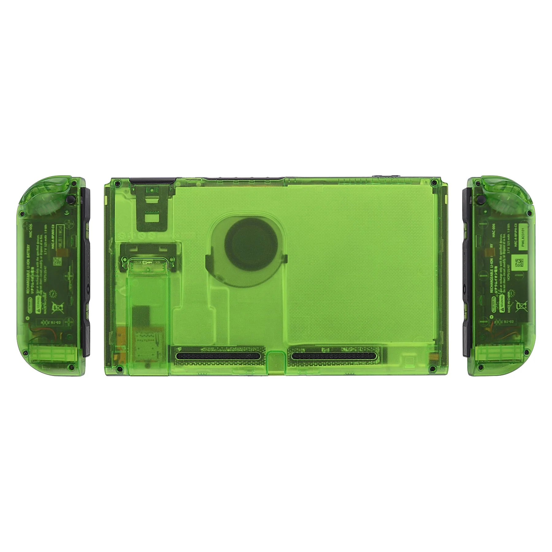 eXtremeRate Replacement Full Set Shells with Buttons for Nintendo Switch - Clear Green - Image 11