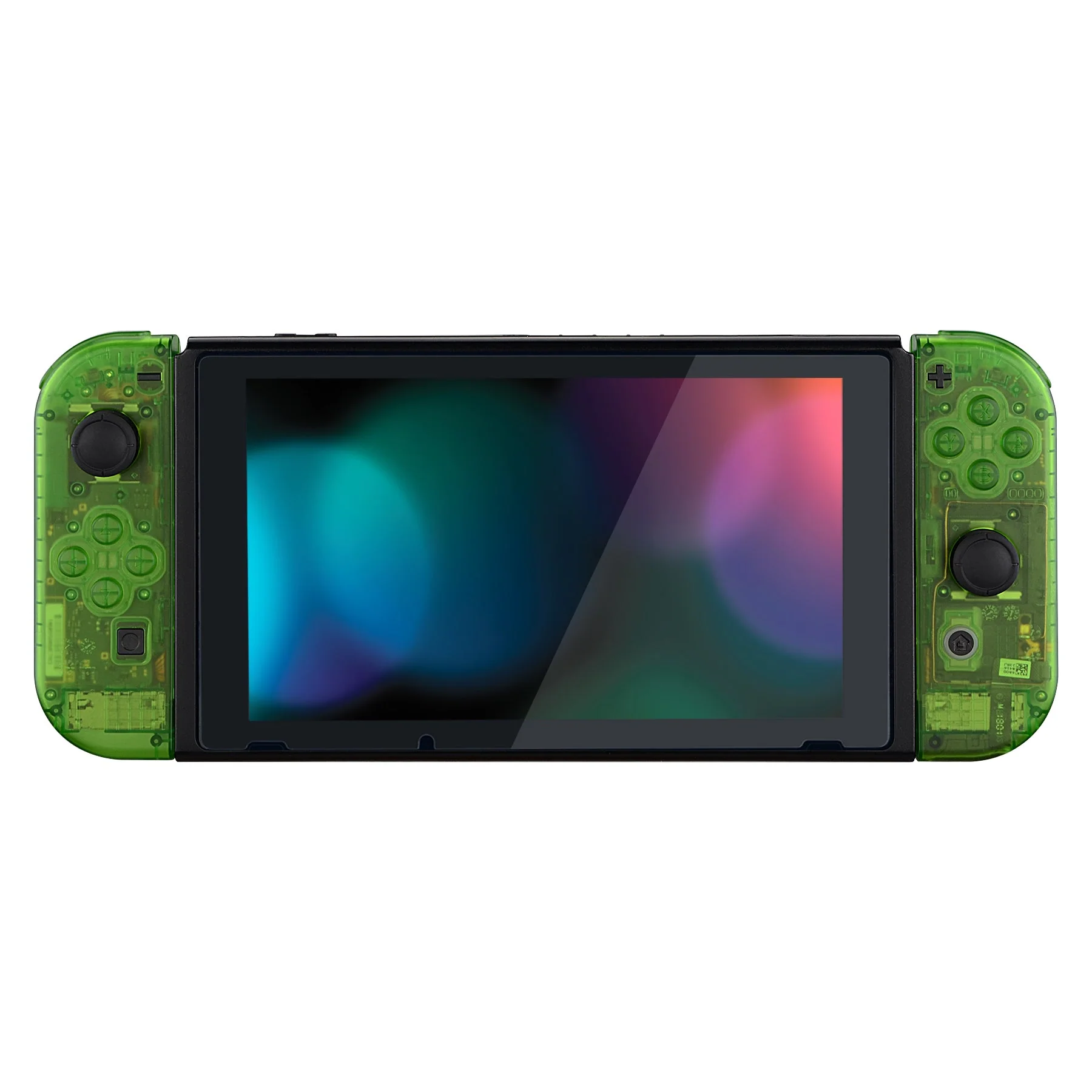 eXtremeRate Replacement Full Set Shells with Buttons for Nintendo Switch - Clear Green - Image 6