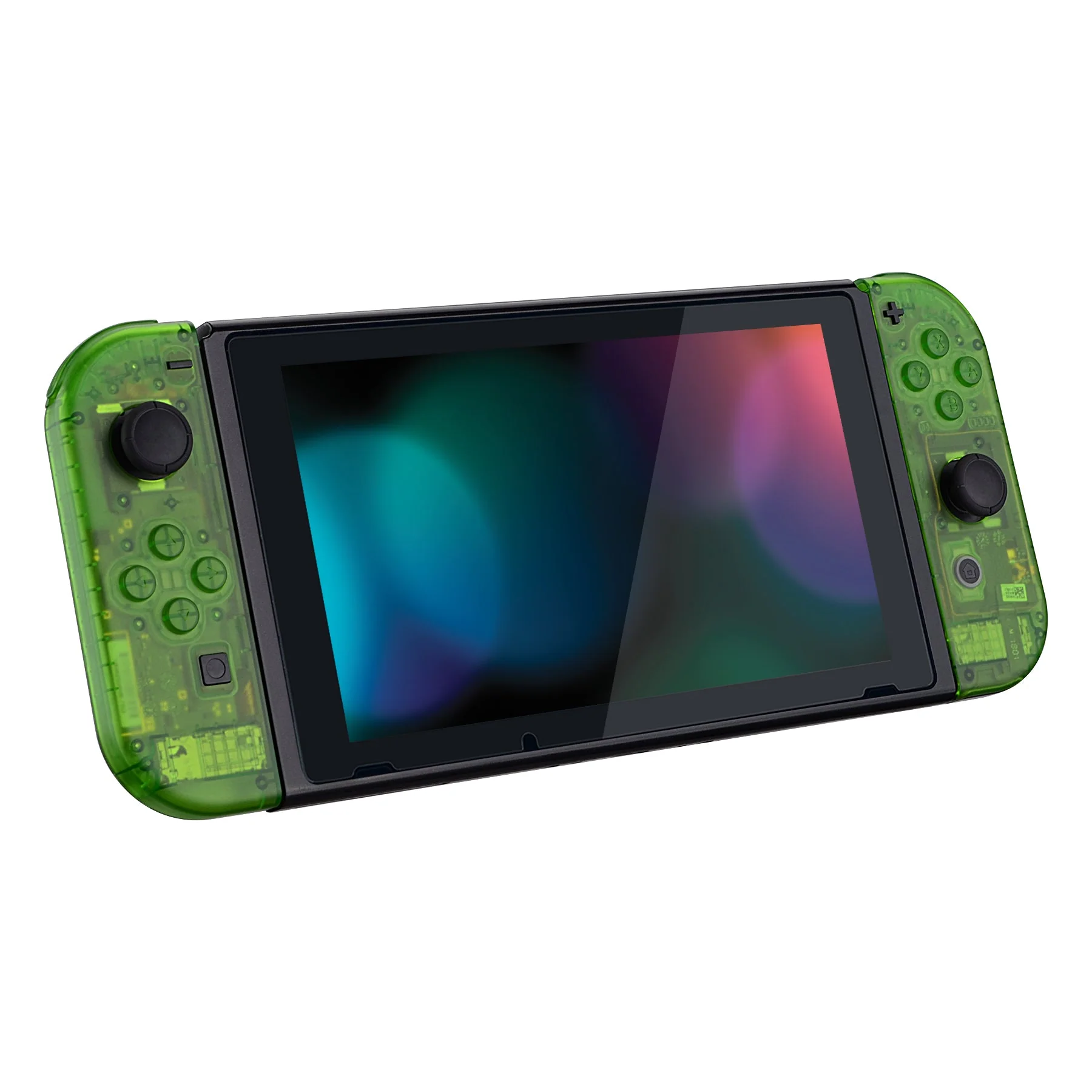 eXtremeRate Replacement Full Set Shells with Buttons for Nintendo Switch - Clear Green - Image 7