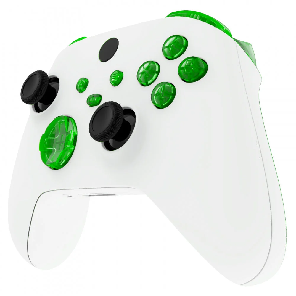 eXtremeRate Replacement Full Set Buttons for Xbox Series X & S Controller - Clear Green - Image 4
