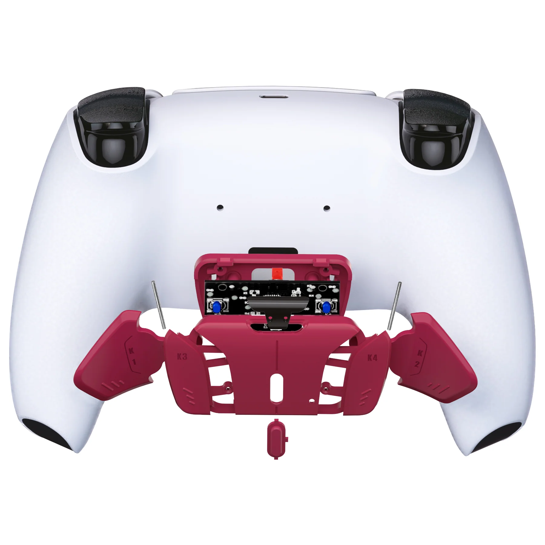 eXtremeRate Turn RISE to RISE4 Kit – Redesigned K1 K2 K3 K4 Back Buttons Housing & Remap PCB Board for eXtremeRate RISE & RISE4 Remap kit, Compatible with PS5 Controller - Cosmic Red - Image 7