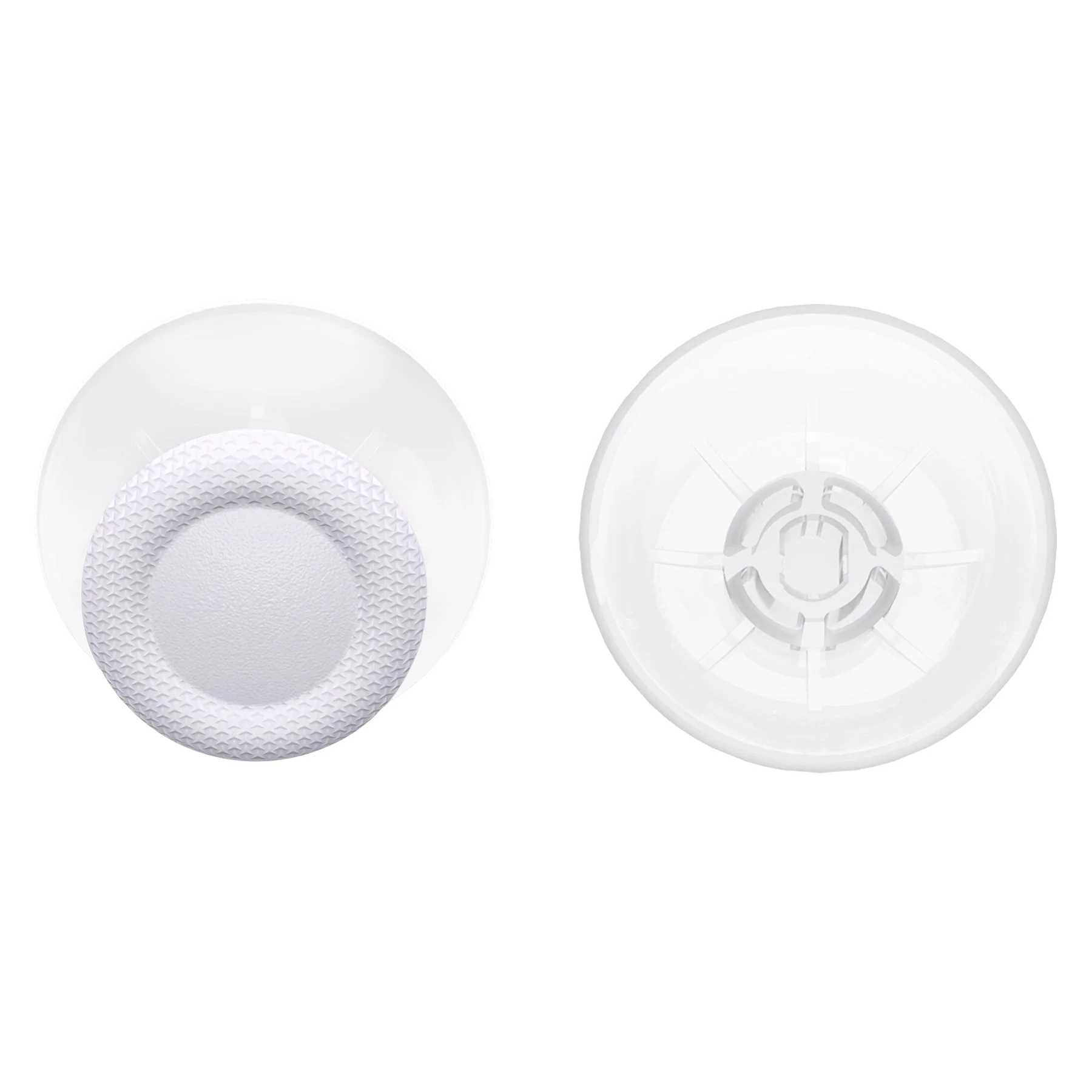eXtremeRate Replacement Dual-Color Thumbsticks Analog Stick Joystick Compatible with PS5 & PS4 All Model Controller - White & Clear - Image 6