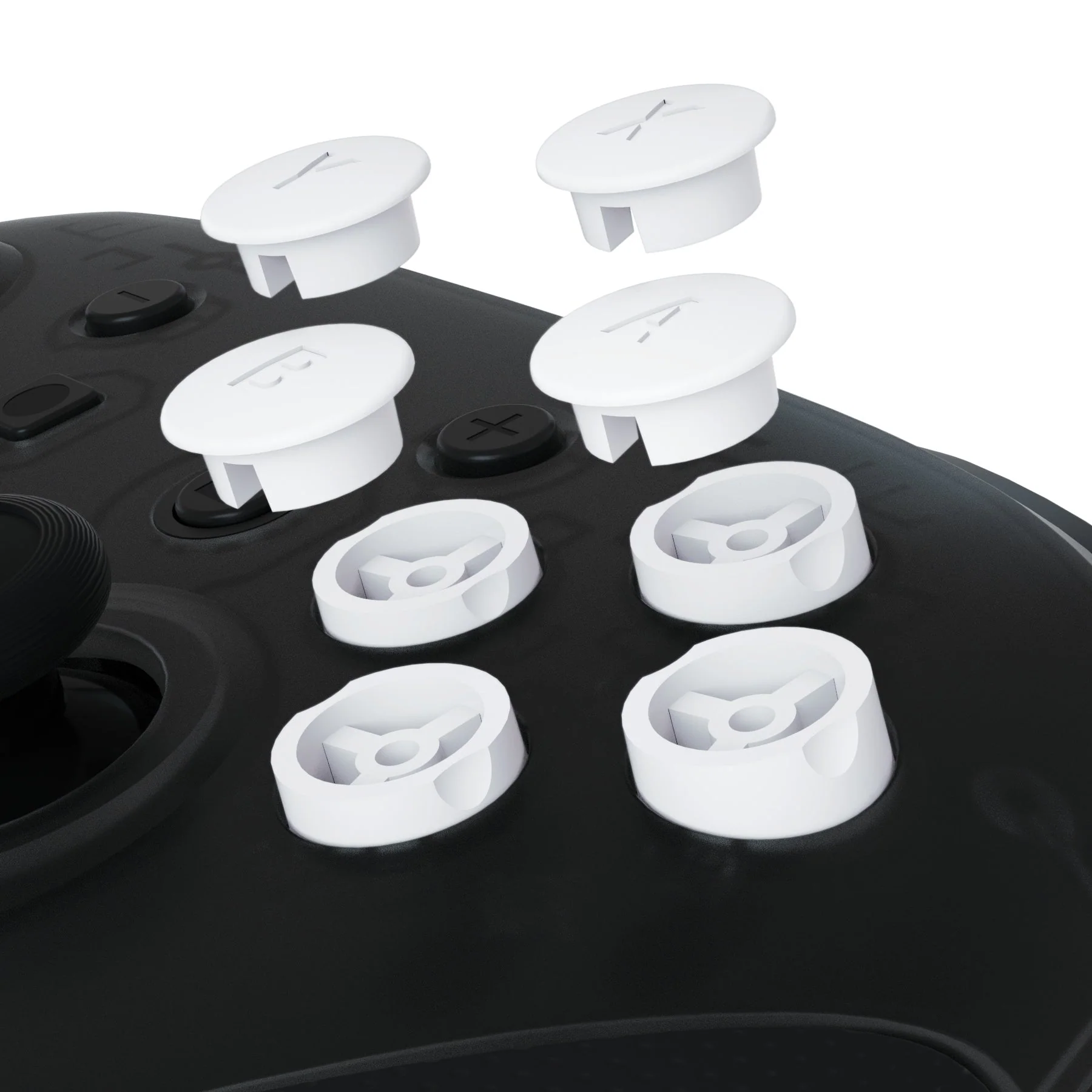 eXtremeRate Replacement Interchangeable ABXY Buttons for Nintendo Switch Pro Controller - White