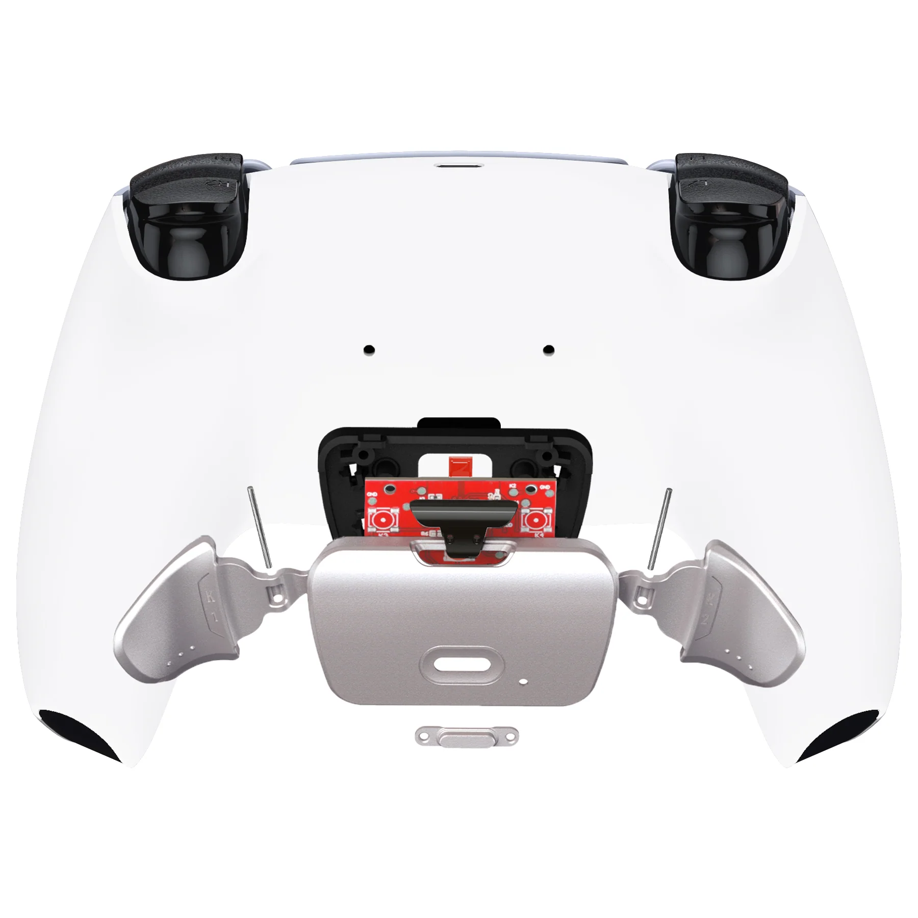 eXtremeRate Silver Real Metal Buttons (RMB) Version RISE Remap Kit for PS5 Controller BDM-030/040/050 - White - Image 6