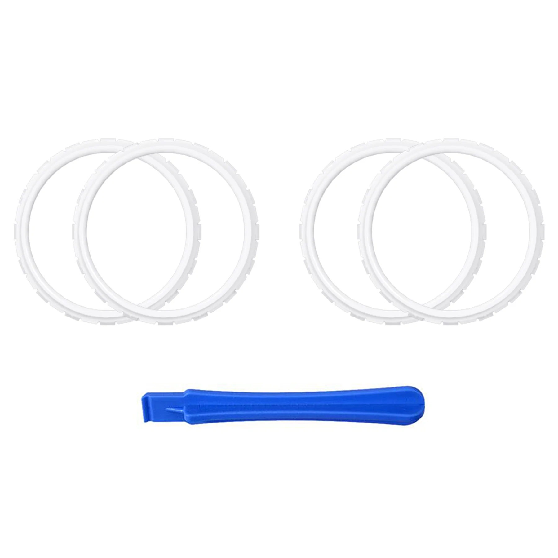 eXtremeRate Custom Replacement Accent Rings for PS5 Controller - White - Image 2