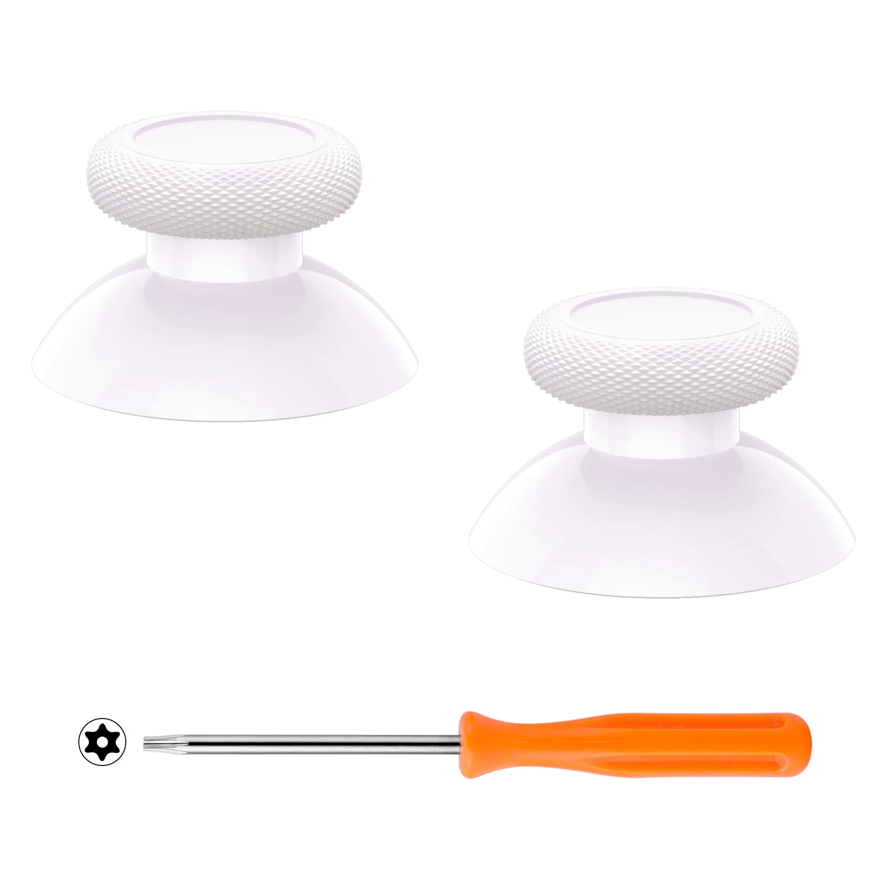 eXtremeRate Replacement Thumbsticks for Xbox Series X/S Controller & Xbox One X/S Controller & Xbox One Standard Controller & Xbox One Elite Controller - White