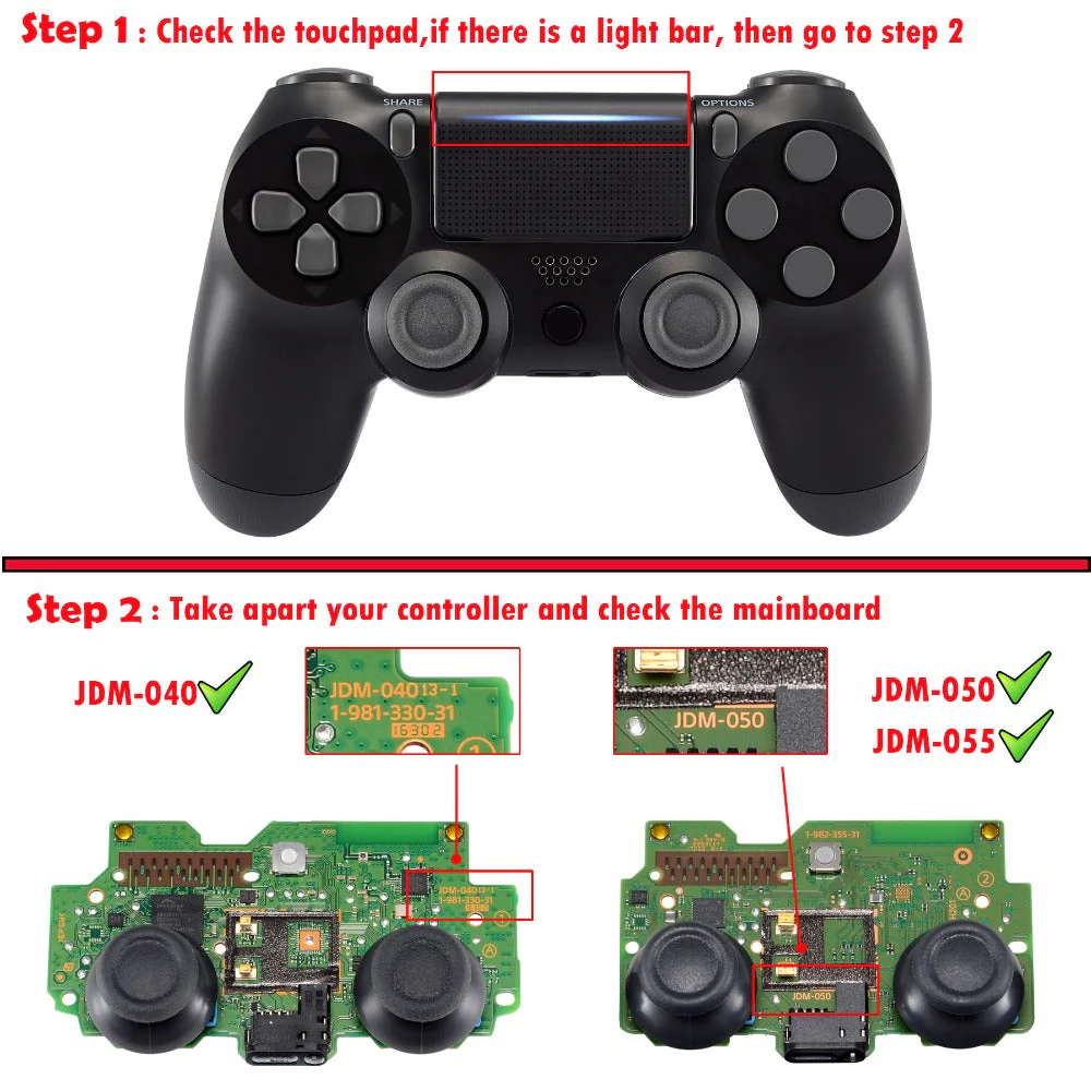 eXtremeRate WHOLE TACTILE Clicky Kit for PS4 Controller Shoulder Face Dpad Buttons, Mouse Click Kit for PS4 Controller CUH-ZCT2 JDM-040/050/055 - Image 3