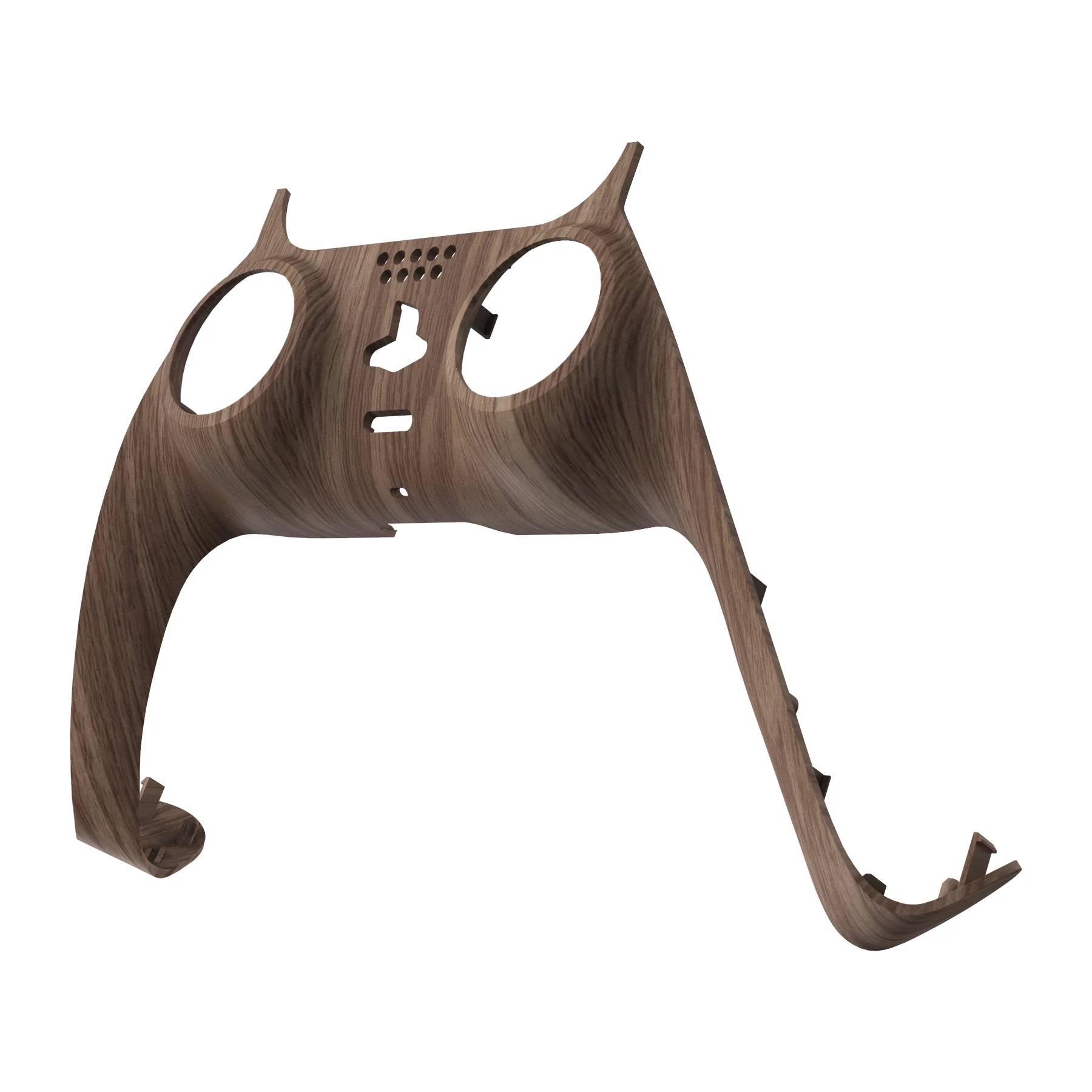 eXtremeRate Replacement Decorative Trim Shell with Accent Rings Compatible with PS5 Controller BDM-010/020/030/040/050 - Wood Grain - Image 8