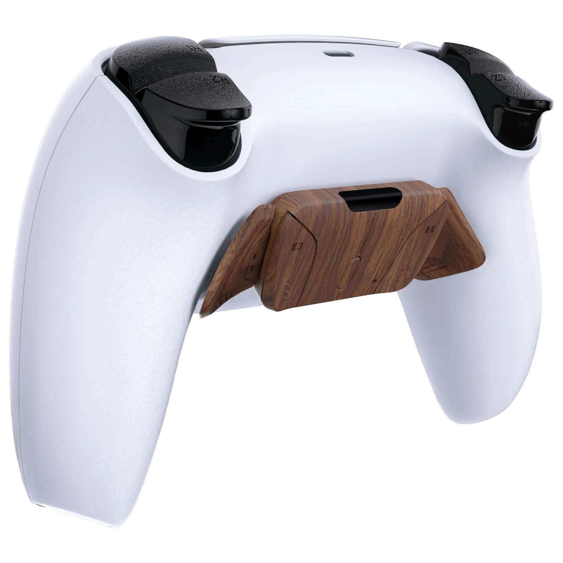 eXtremeRate Replacement Redesigned K1 K2 K3 K4 Back Buttons Housing Shell for eXtremeRate RISE4 Remap Kit, Compatible with PS5 Controller - Wood Grain - Image 6